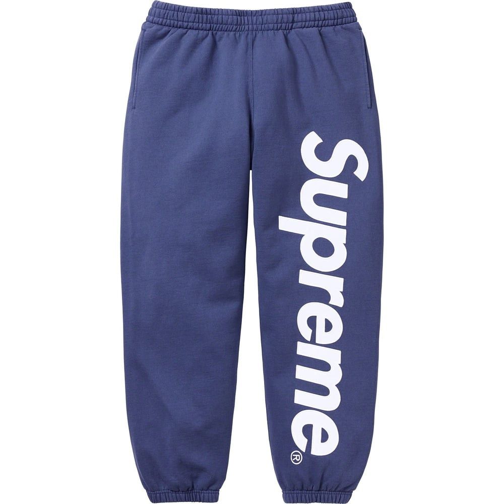 Supreme Supreme Satin Appliqué Sweatpant Navy • XL | Grailed