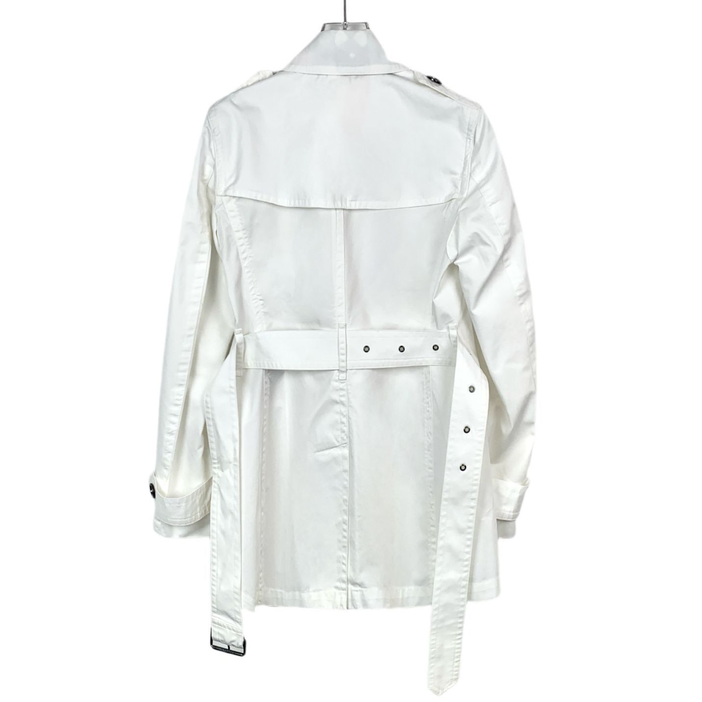Burberry Burberry Brit White Belted Trench Coat (Size 36/XS) Size XS / US 0-2 / IT 36-38 - 6 Thumbnail