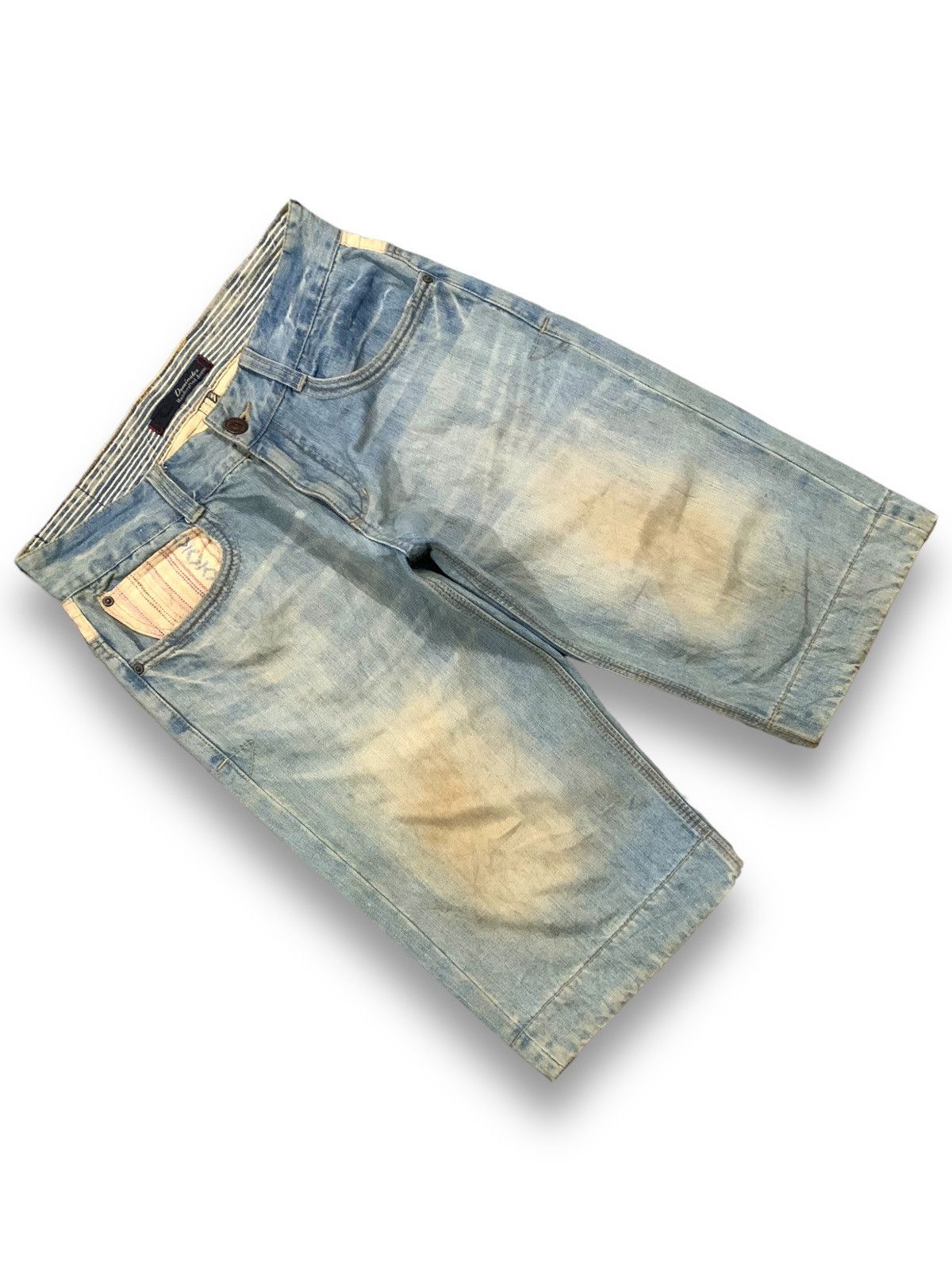 14th Addiction Vintage Japanese Brand Dominate Mud Wash Grunge Jorts Denim Size US 30 / EU 46 - 4 Thumbnail