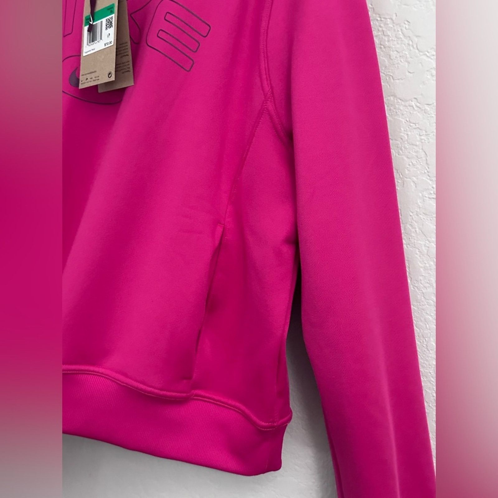 Nike Nike Therma-Fit Fleece Pullover Hoodie Women XL Fuschia Pink Size XL / US 12-14 / IT 48-50 - 4 Thumbnail