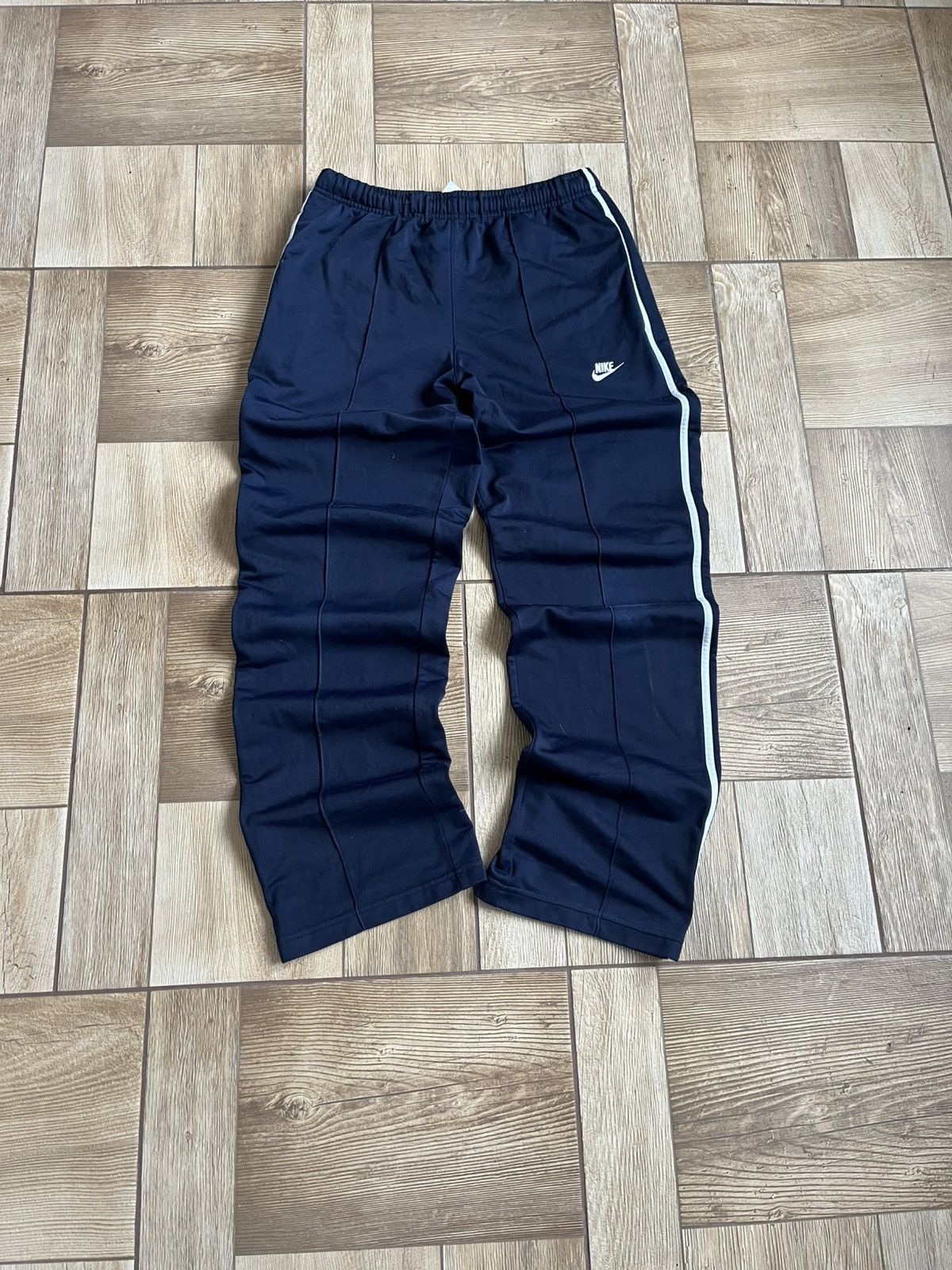 Nike 👟 Nike Vintage Style Navy Blue Track Pants Size US 32 / EU 48 - 1 Thumbnail