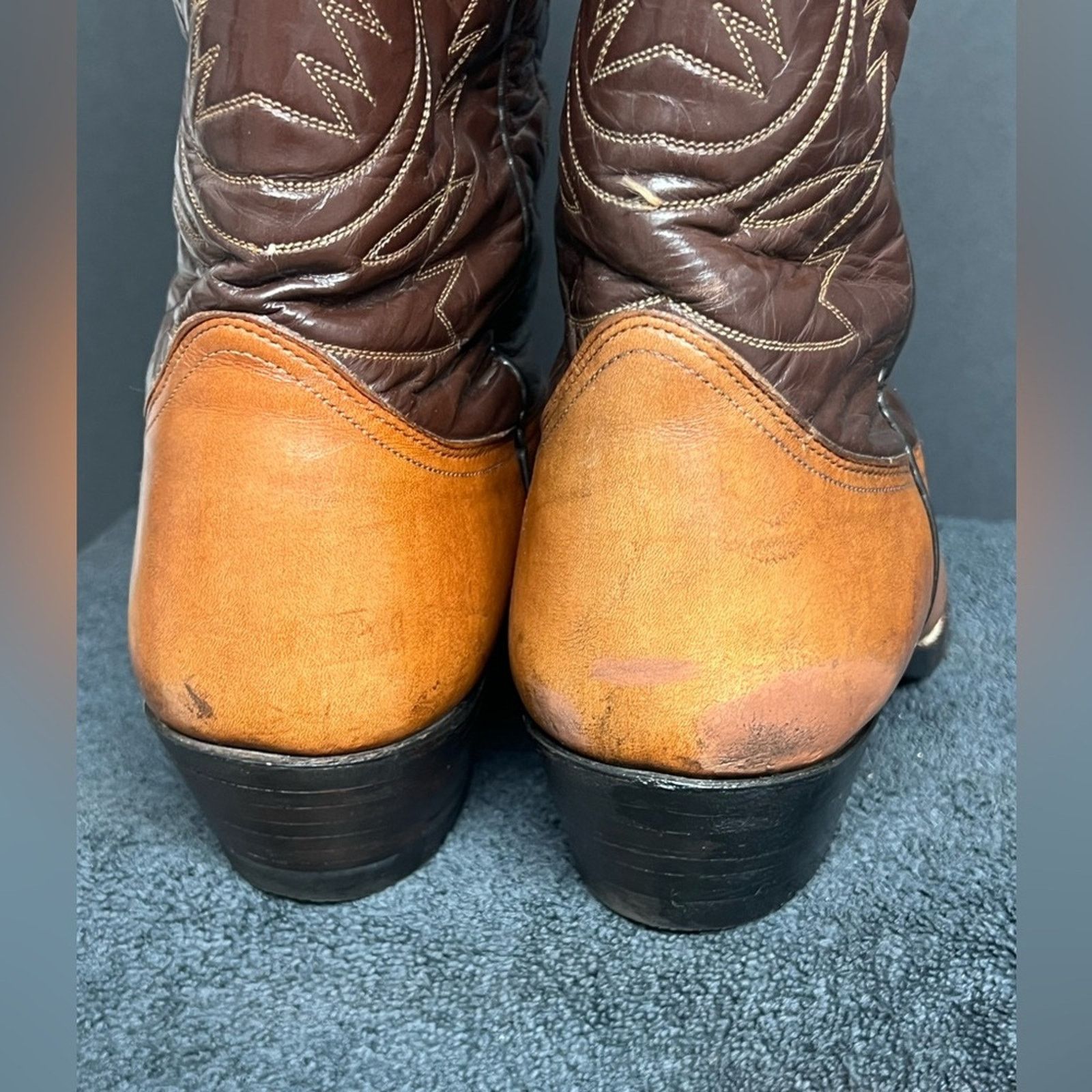 Nocona NOCONA 21200 Cowboy Peanut Butter Tan Leather Boots Men 13 D Size US 13 / EU 46 - 6 Thumbnail