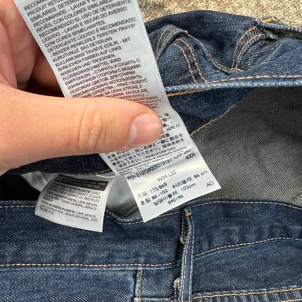 Levi's 501 Levis Vintage Straight Fit Blue Denim Jeans Size US 34 / EU 50 - 7 Thumbnail