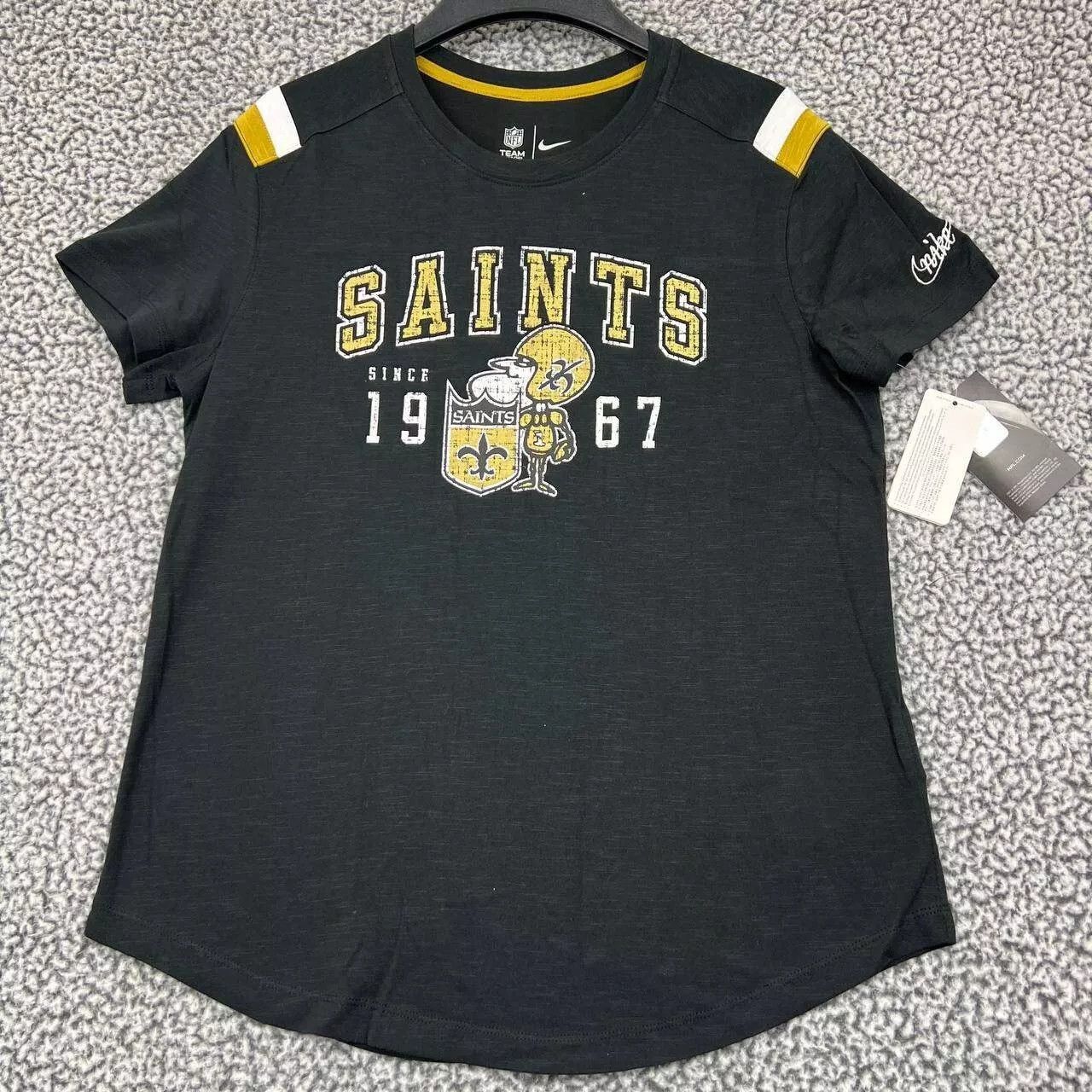 Nike New Orleans Saints Shirt Women Short Sleeve Crew Neck New M Size M / US 6-8 / IT 42-44 - 1 Thumbnail