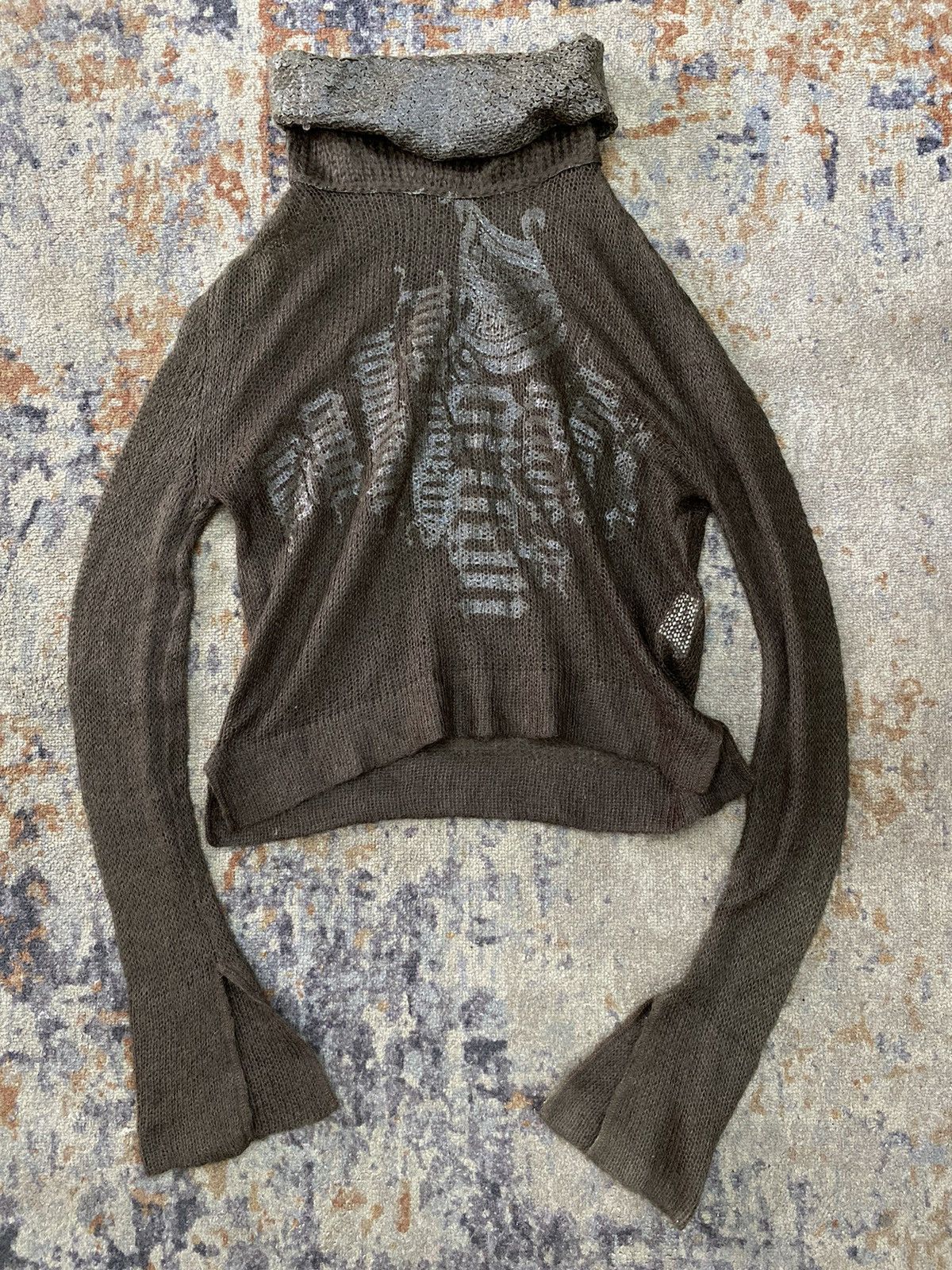 If Six Was Nine × Japanese Brand numbernine style open knit GFFERRE grunge gothic style Size S / US 4 / IT 40 - 2 Thumbnail