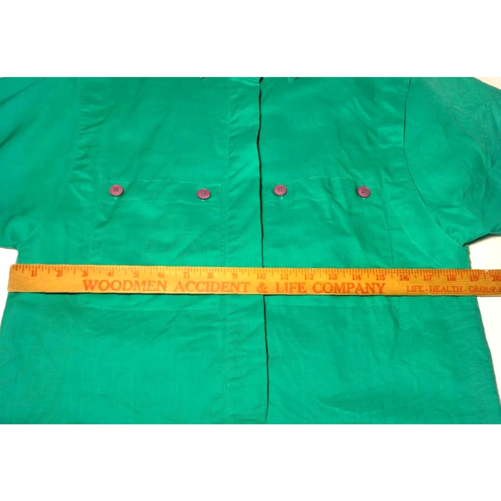 Vintage Bonnie Boerer Unlimited Blouse S Green Button Nautical Porthole Palm Tree Cruise Shirt Womens Size S / US 4 / IT 40 - 3 Thumbnail