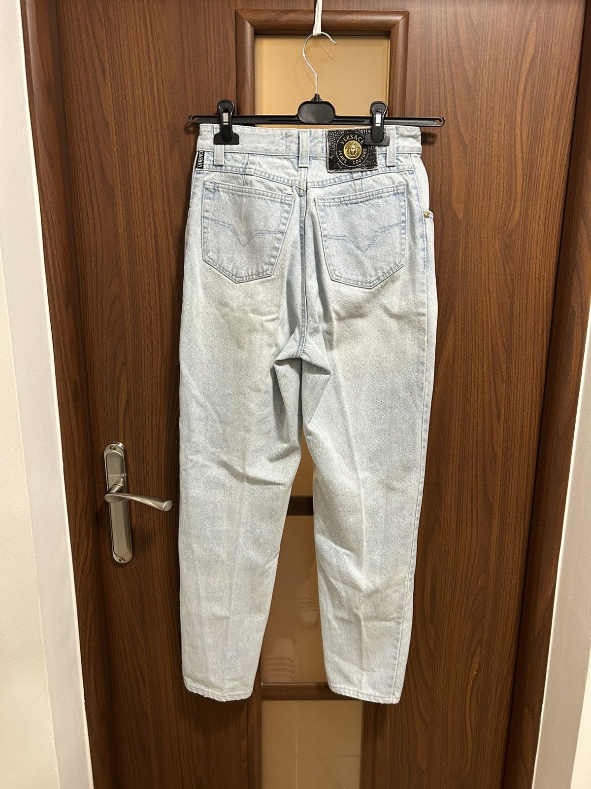 Versace Jeans Couture Vintage 90’s Versace Jeans Couture Medusa Washed Blue Jeans Size 32" / US 10 / IT 46 - 4 Thumbnail