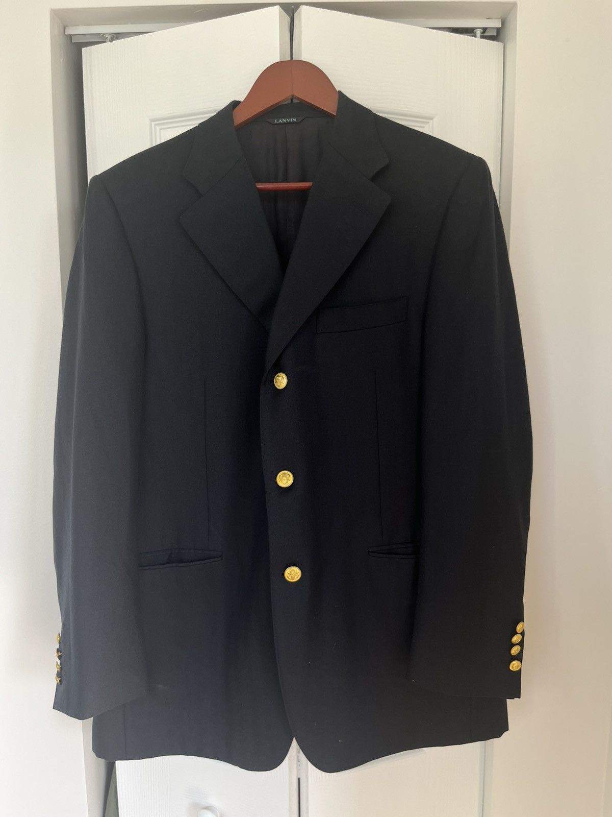 Lanvin Lanvin Cashmere Sportcoat blazer Large/52R gold buttons Size 52R - 1 Thumbnail