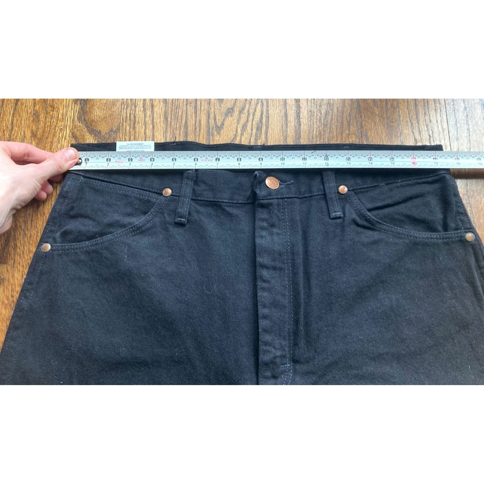 Wrangler Wrangler 13MWZ Cowboy Cut Jeans Mens 35x36 Black Regular Denim Cotton 34 Inseam NWT Vintage No Size US 35 - 7 Thumbnail