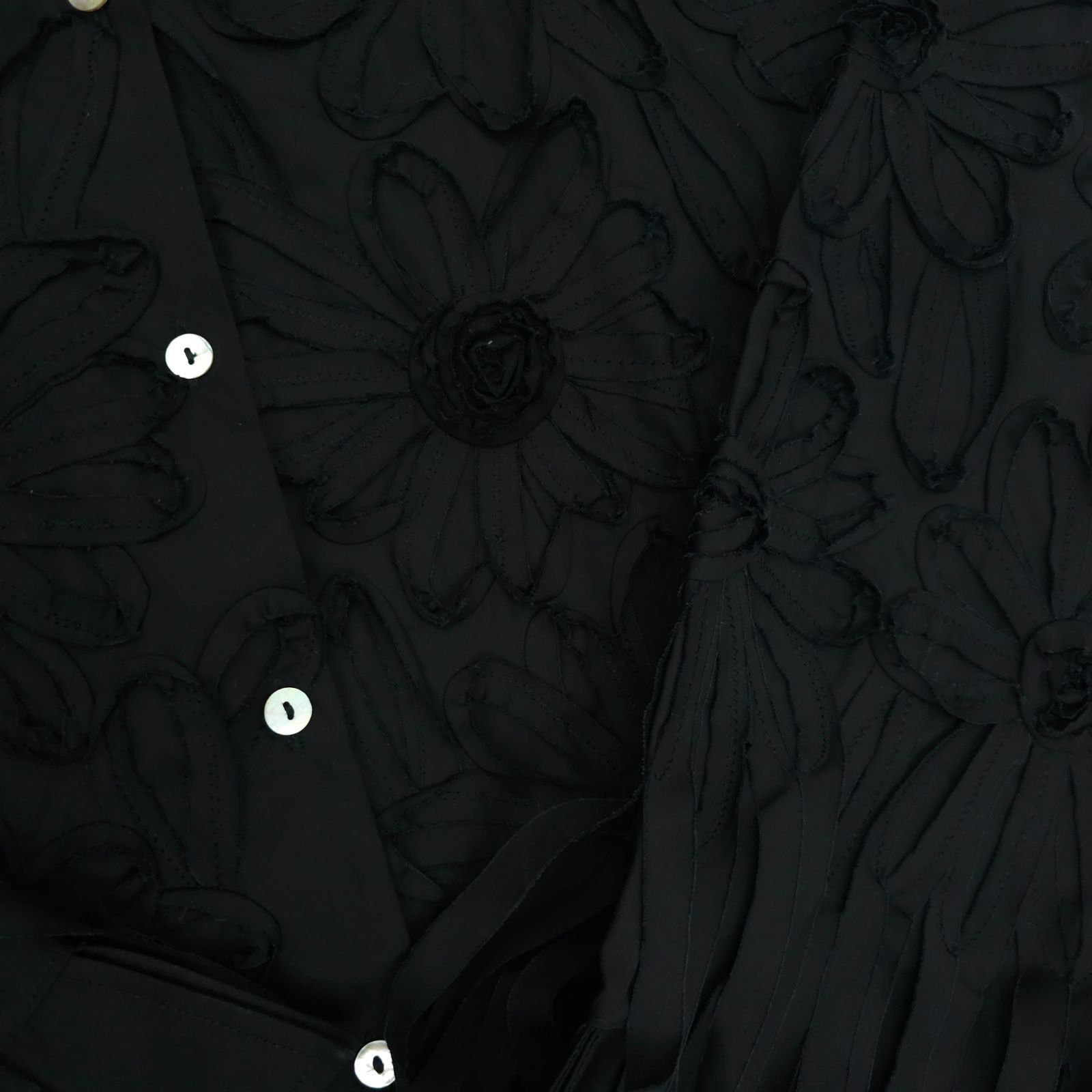 Other Pong Poco Shirt XL Fabric Ribbons Textured Flower Boho Artsy Size XL / US 12-14 / IT 48-50 - 16 Thumbnail