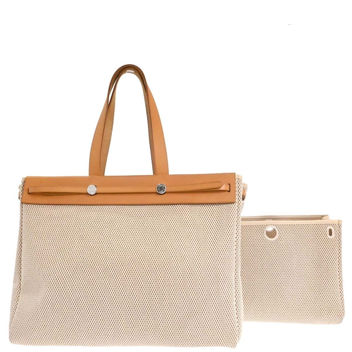 Hermes Hermes Herbag Cabas Toile and Leather Size ONE SIZE - 1 Thumbnail