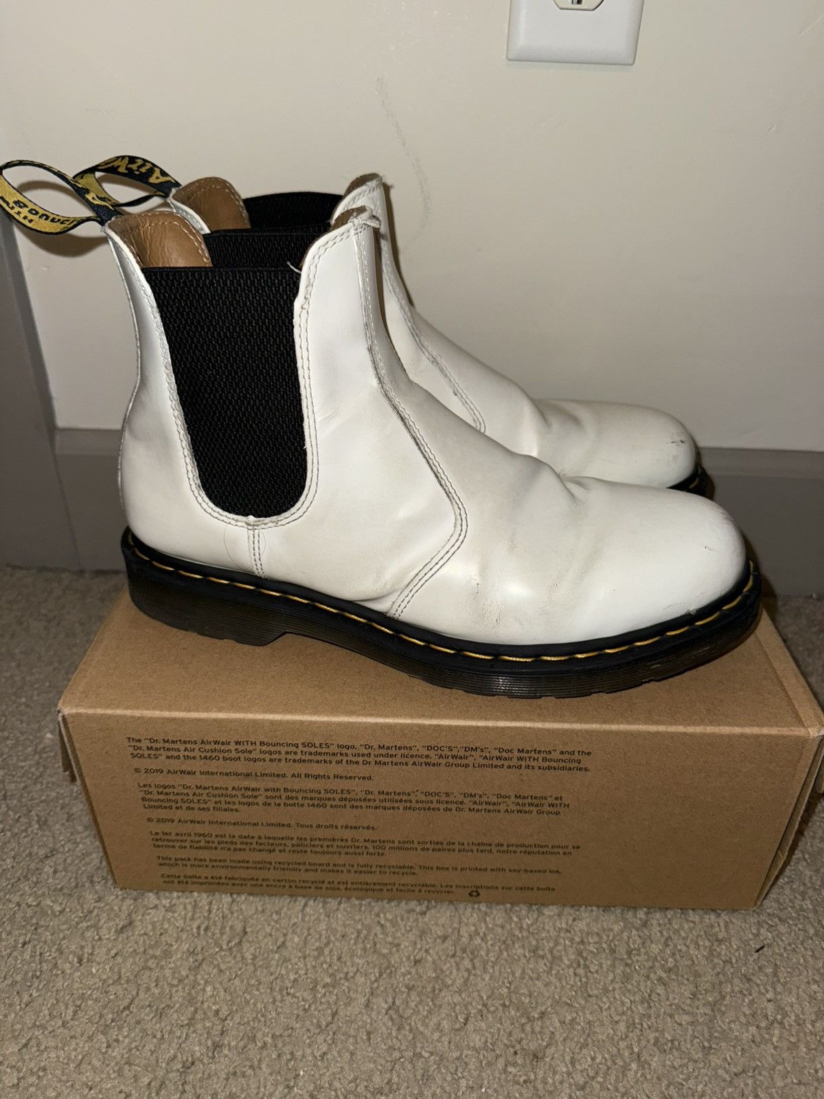 Dr. Martens White Boots Size US 11 / EU 44 - 1 Thumbnail