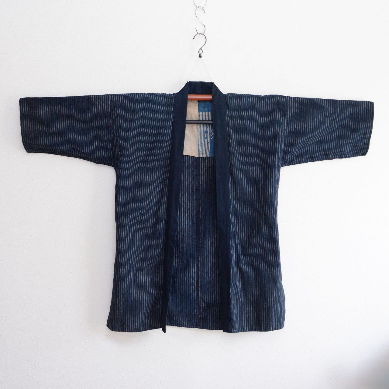 Other Noragi Jacket Japanese Vintage Indigo Stripe Cotton Tenugui Size US L / EU 52-54 / 3 - 2 Thumbnail