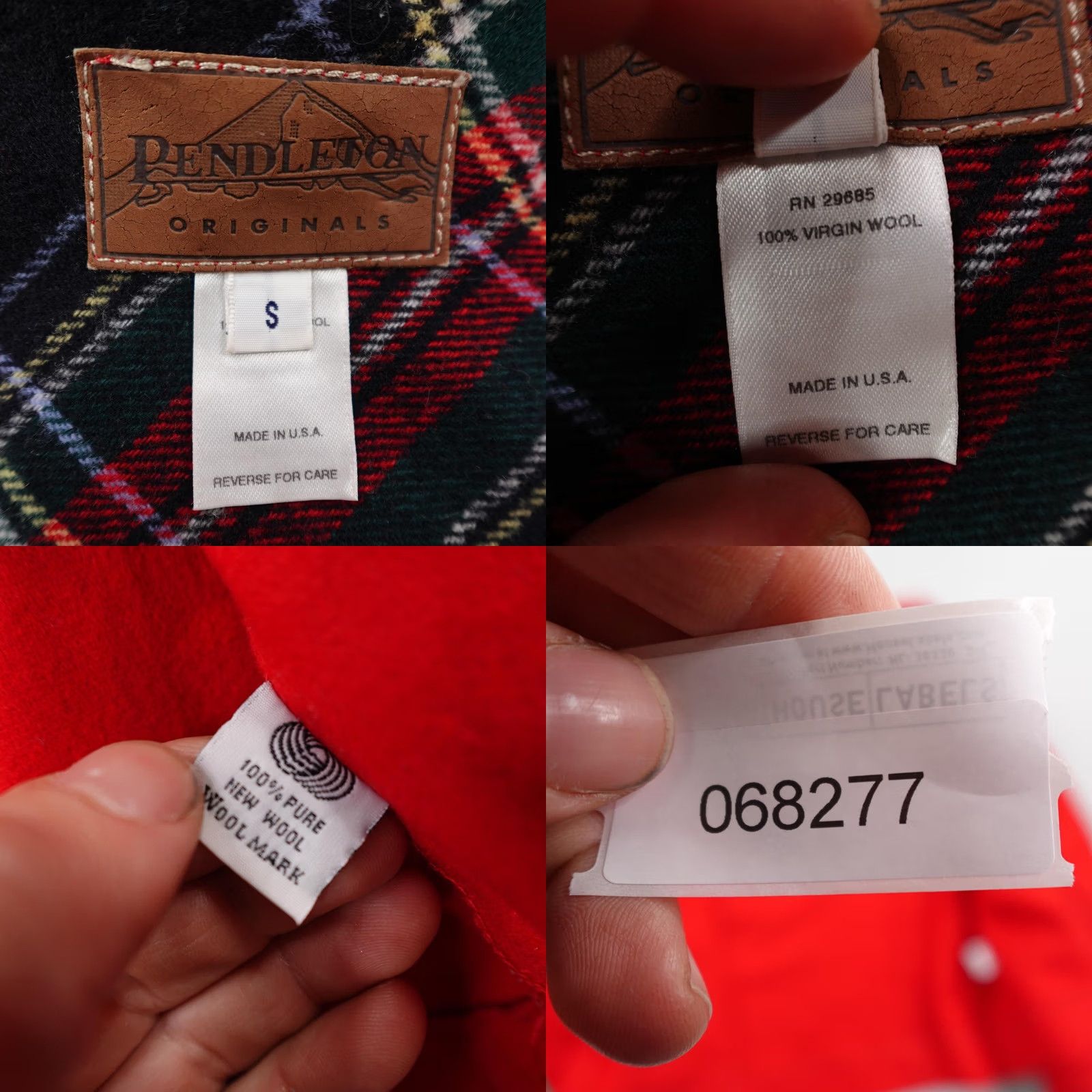 Pendleton Pendleton Jacket S Red Wool Bomber Coat Full Zip Up Made In USA Size S / US 4 / IT 40 - 8 Thumbnail