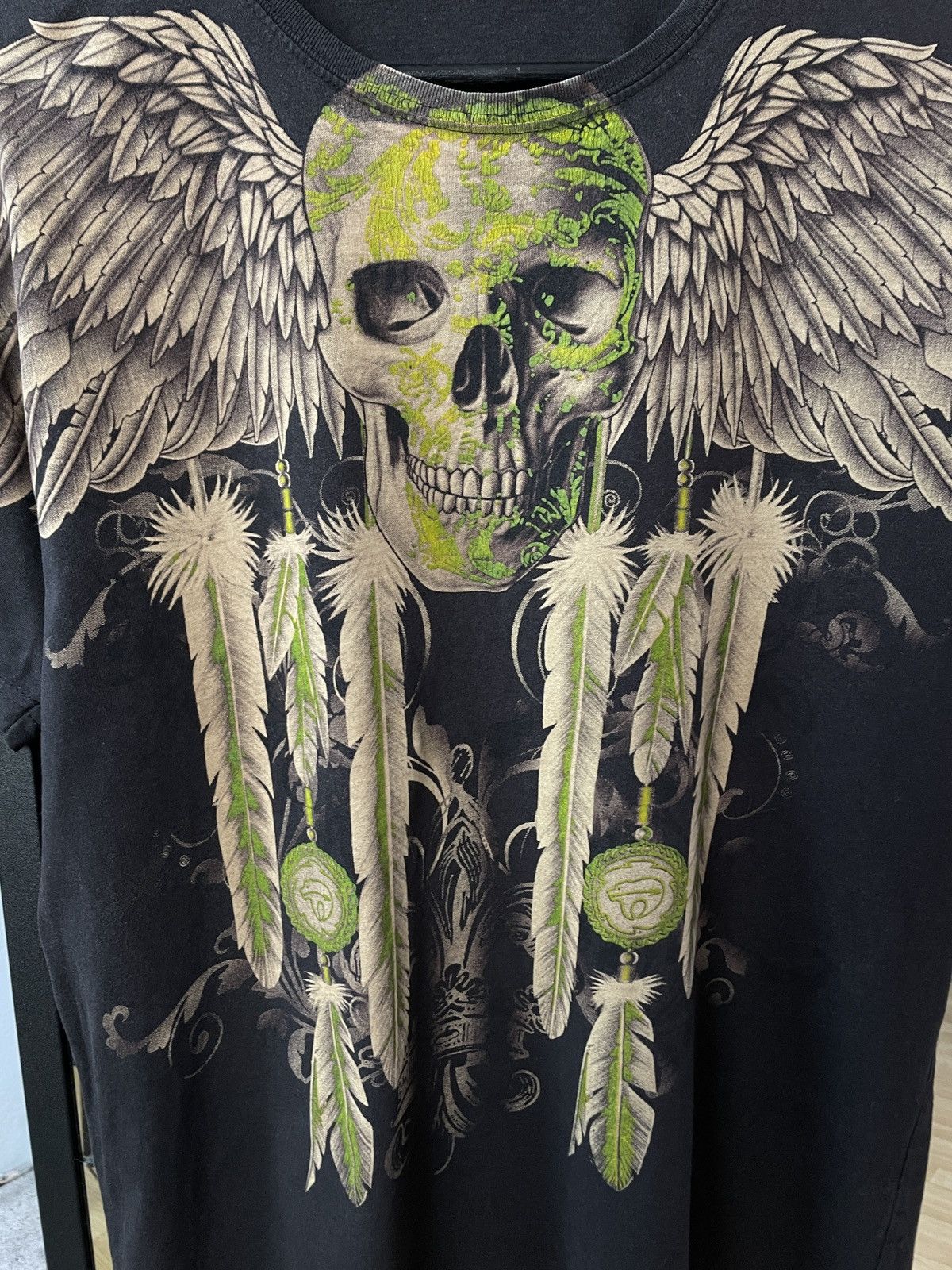 Ed Hardy × Vintage Vintage Y2K Affliction Over Printed Tee Skull T-shirt Size US M / EU 48-50 / 2 - 5 Thumbnail