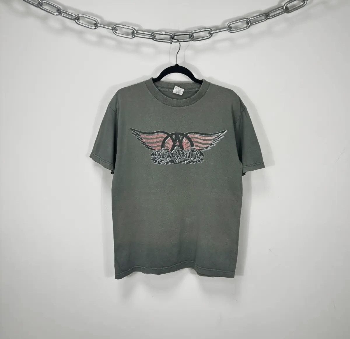 Band Tees × Vintage Vintage Aerosmith 1999 Big Logo Very Rare Rock Tour Tee Size US M / EU 48-50 / 2 - 1 Thumbnail