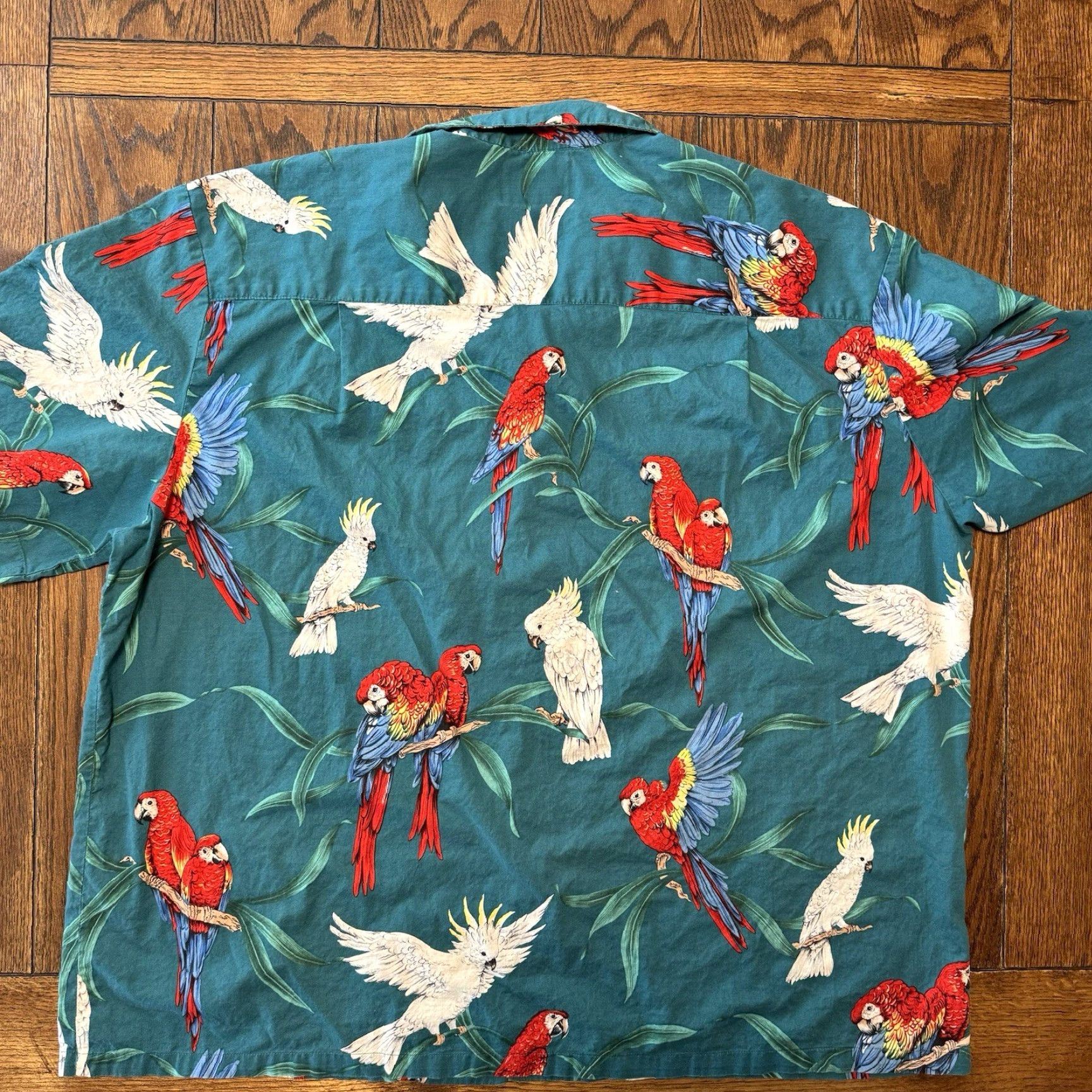 Paradise Found VINTAGE Paradise Found Men's Parrot Hawaiian Shirt Size 4XL USA Made Teal Blue Size US XXL / EU 58 / 5 - 6 Thumbnail