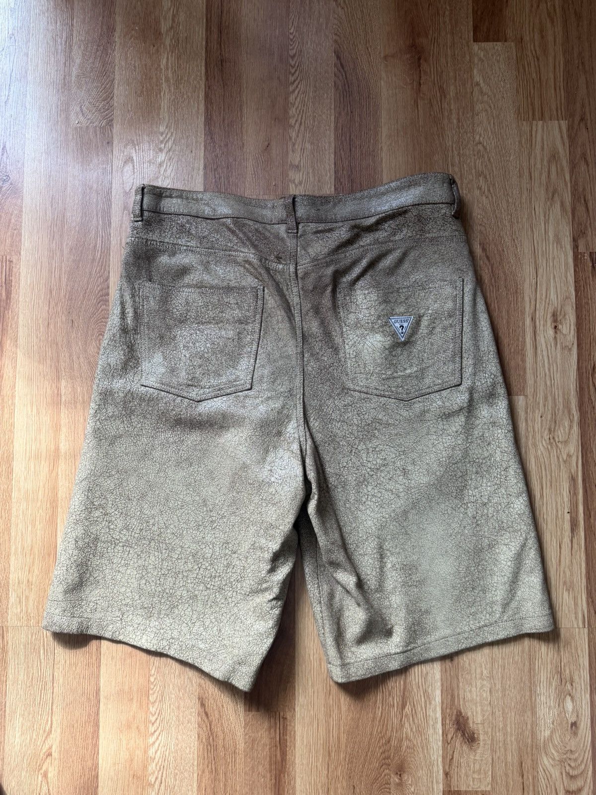 Guess Guess usa cracked leather shorts Size US 33 - 2 Thumbnail