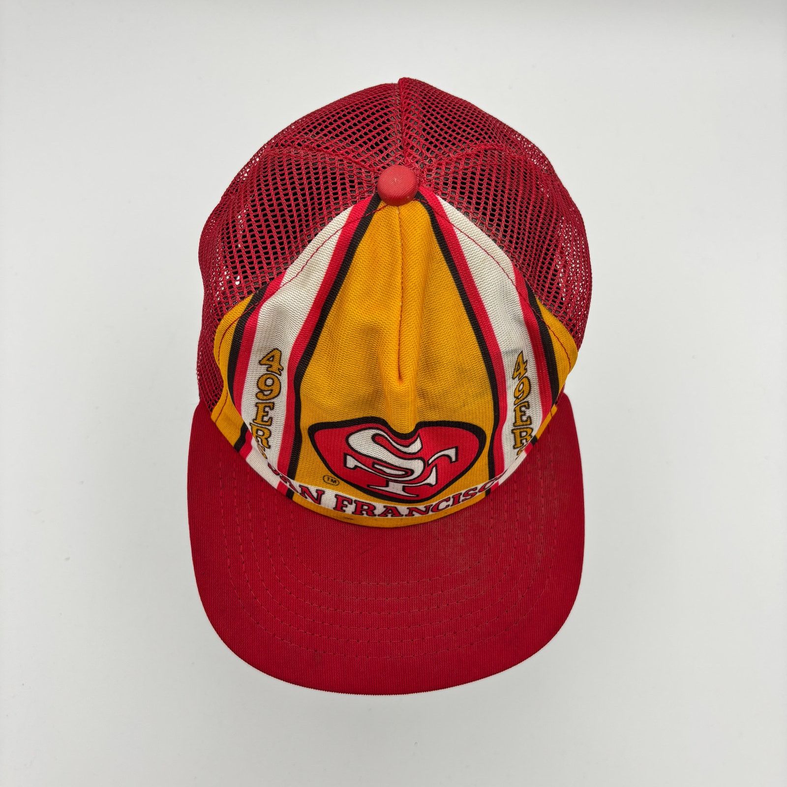 NFL × New Era × Vintage Vintage 80s San Francisco 49ers New Era Trucker Hat Snapback Size ONE SIZE - 6 Thumbnail