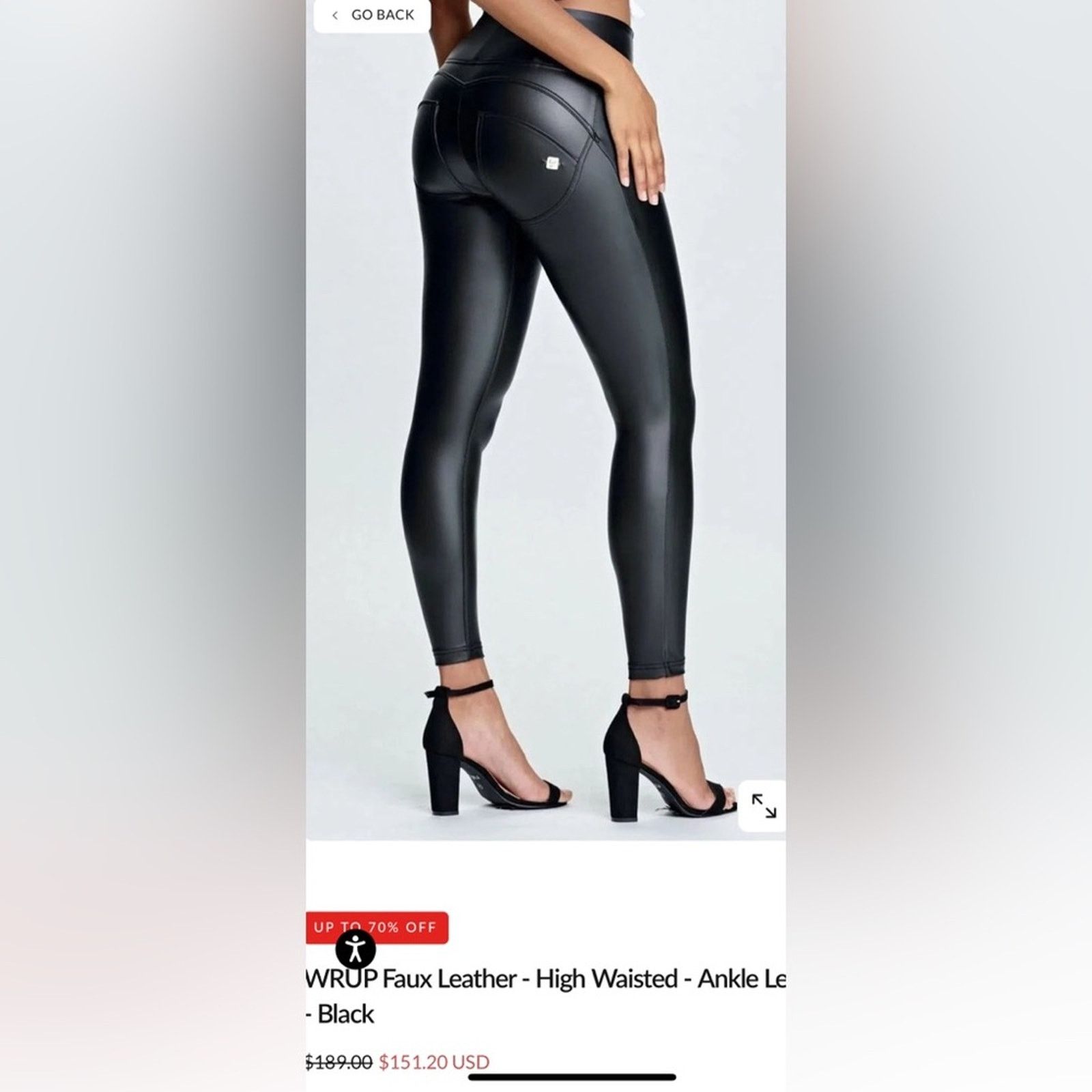 Other High-Waisted Black Faux Leather Leggings Size S Size 25" / US 0 / IT 36 - 1 Thumbnail