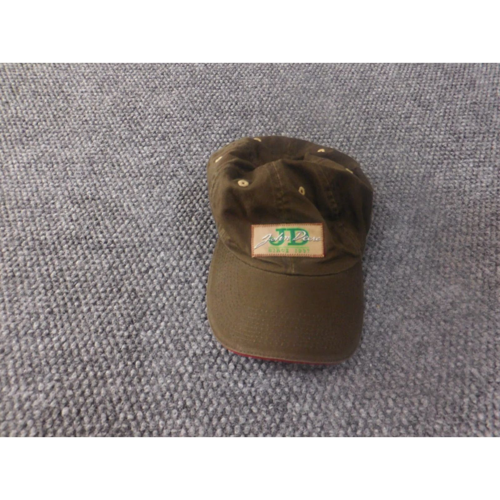 John Deere John Deere Hat Cap Brown Strapback One Size Outdoors Farming Mens Snapback Canvas Cotton Brown Outdoor Vintage? No — actually Not Vintage Size ONE SIZE - 2 Thumbnail