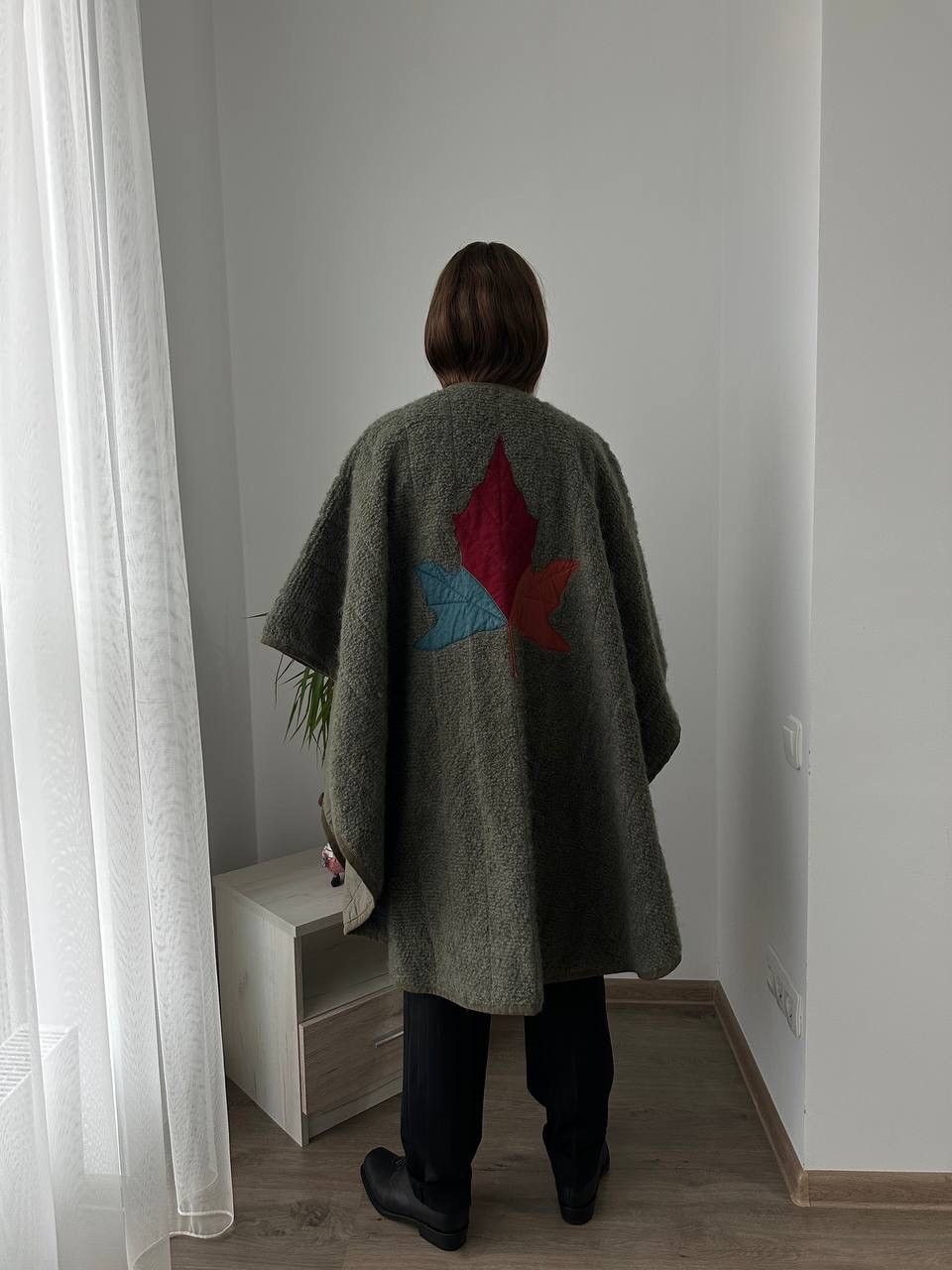 Escada × Vintage Vintage Escada Poncho Green Wool Mohair Big Logo Cardigan Size L / US 10 / IT 46 - 12 Thumbnail