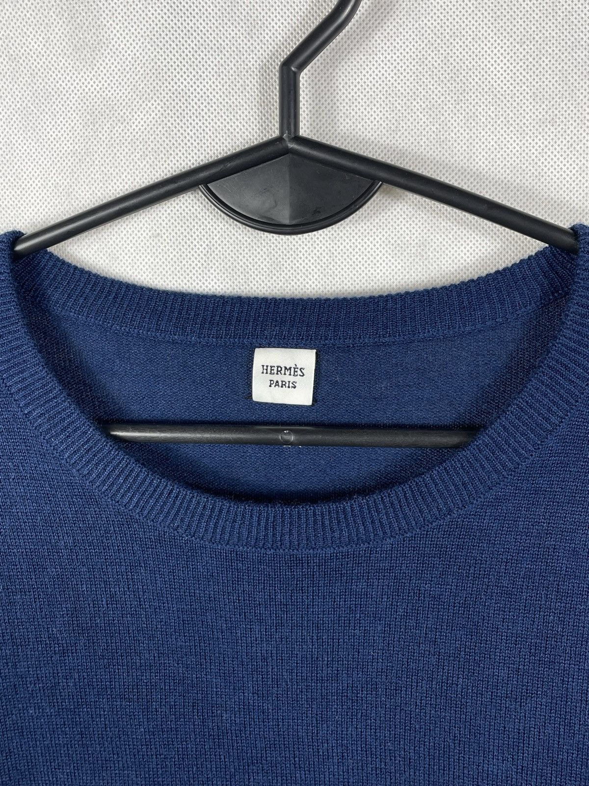 Designer × Hermes Hermes 100% Wool Navy Sweater Jumper Pull Luxury Old Money Size L / US 10 / IT 46 - 5 Thumbnail
