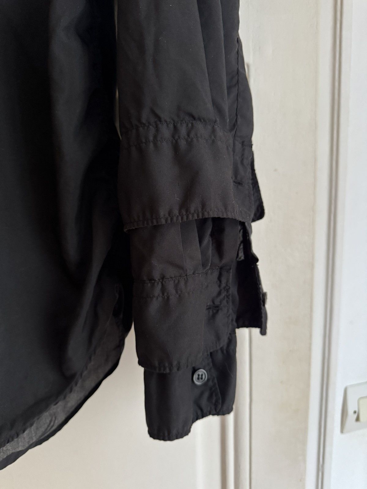 Comme des Garcons Black Comme Garçons BLACK Shirt with Triple Sleeve Detail Size US M / EU 48-50 / 2 - 2 Thumbnail
