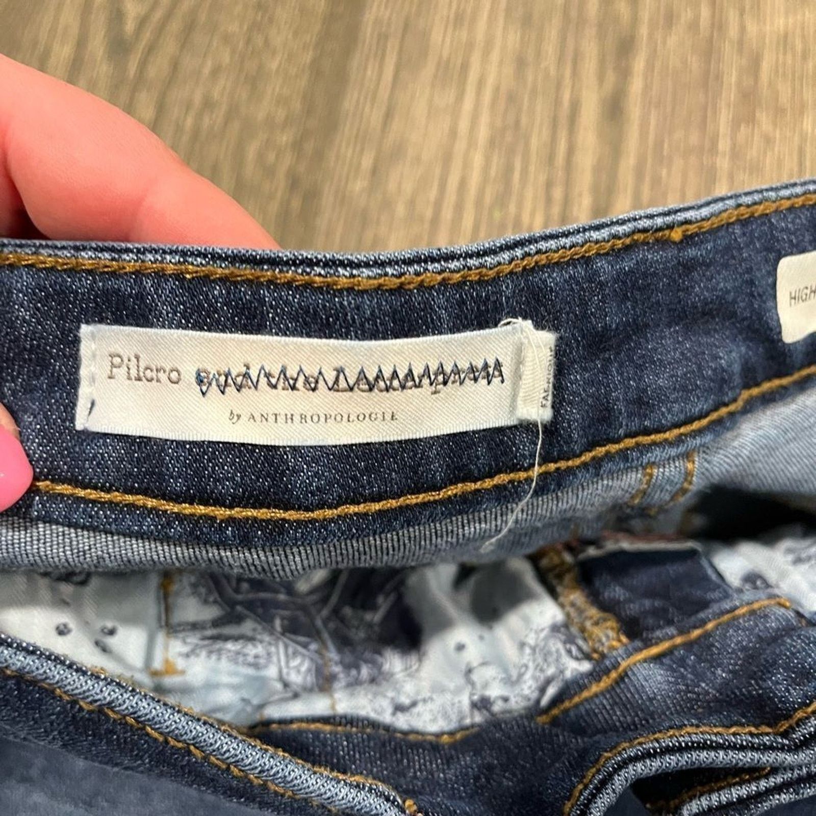 Anthropologie Anthropologie Pilcro High Rise Capri Blue Jeans Petite 27 Size 27" / US 4 / IT 40 - 7 Thumbnail
