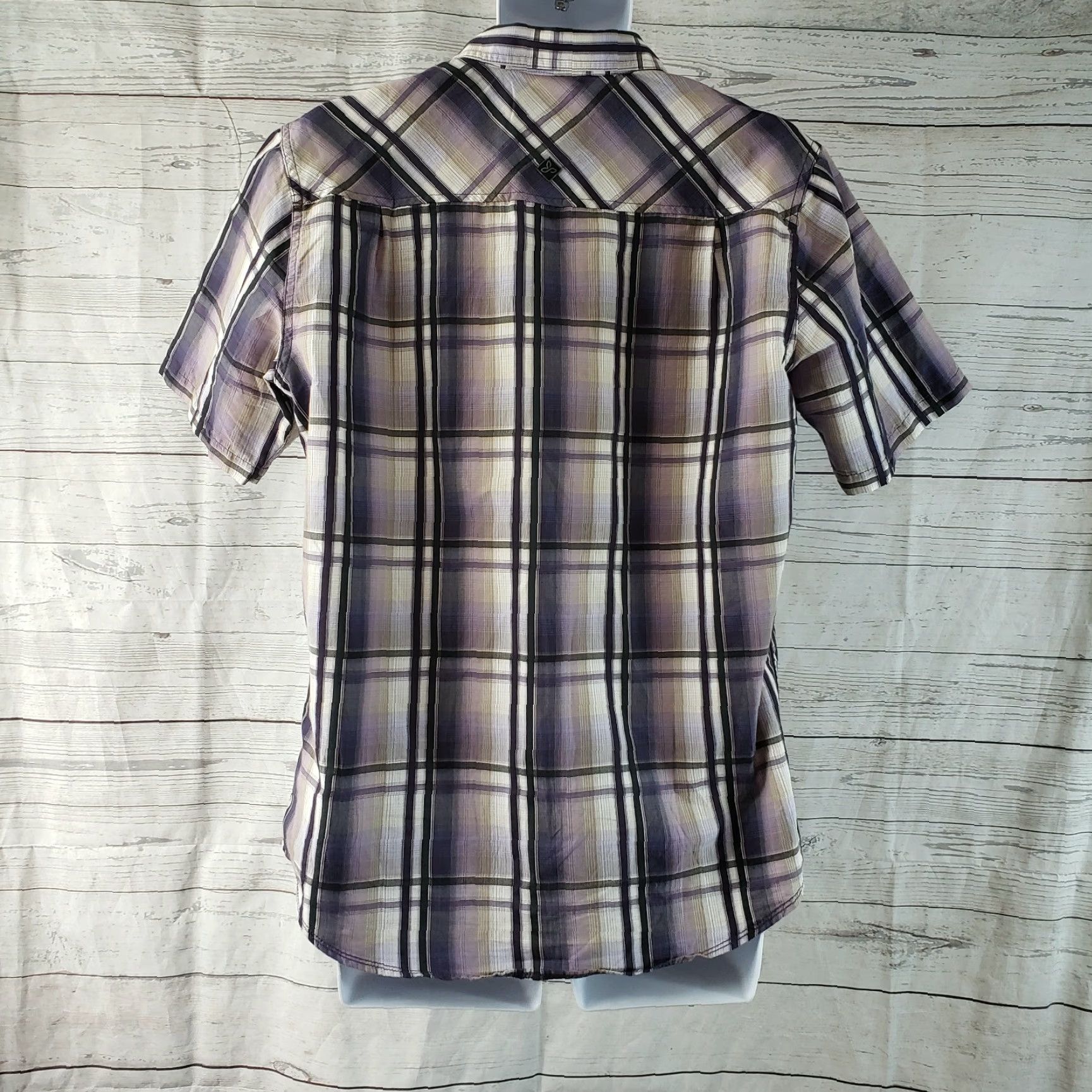 Prana Prana Mens Button Up Shirt Sz M Purple Plaid Cotton Blend Shirt Men Medium Purple Plaid Cotton Blend Size US M / EU 48-50 / 2 - 4 Thumbnail