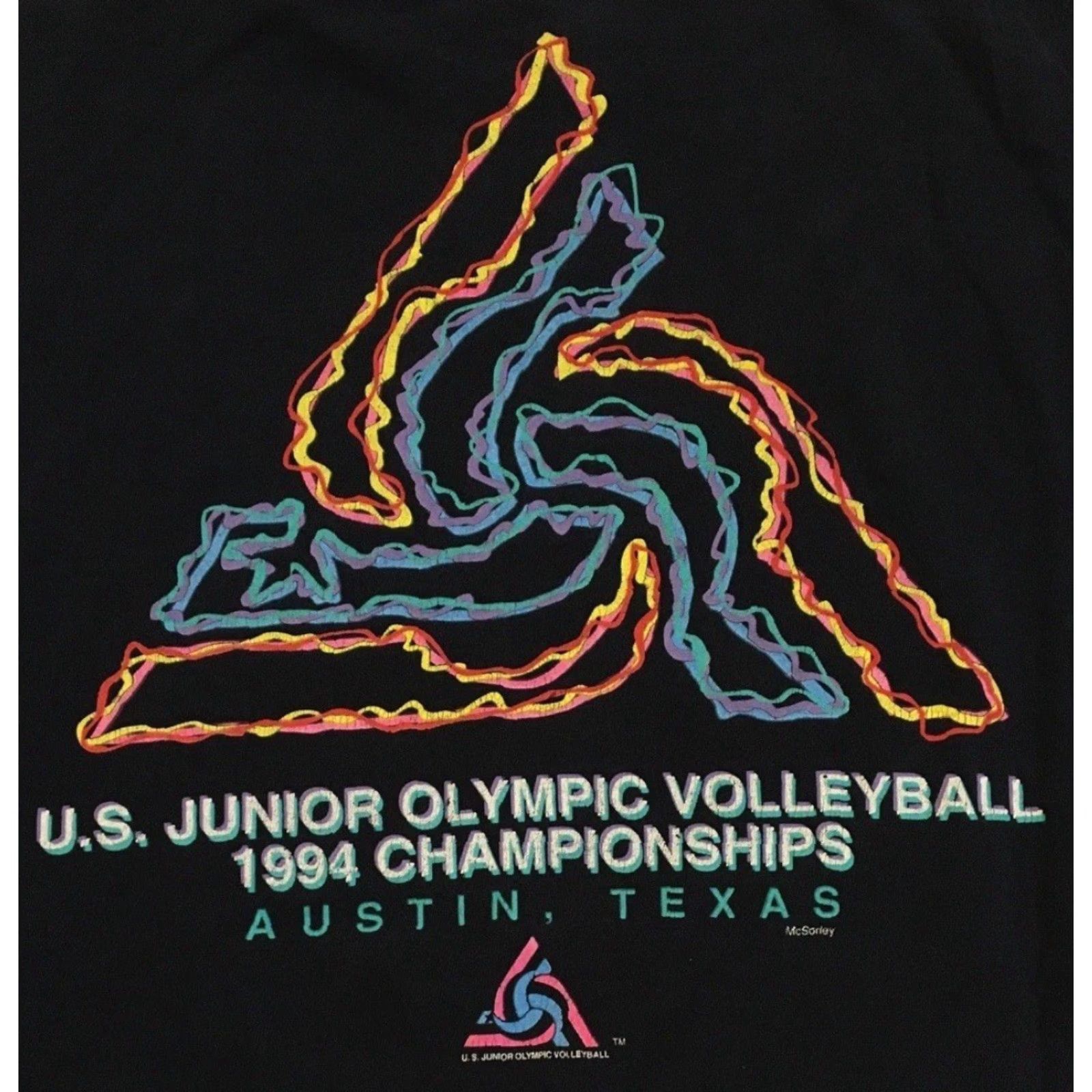 Champion VINTAGE Champion 90s Shirt XXL Volleyball Abstract Art Grunge Navy Blue US Jr Olympic Sports Casual Men’s T-Shirt 2XL Size US XXL / EU 58 / 5 - 3 Thumbnail