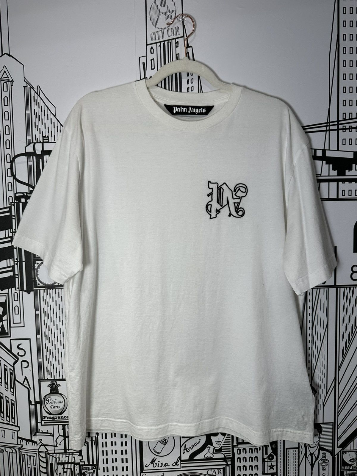 Palm Angels Palm Angels Monogram T-Shirt Large White Size US L / EU 52-54 / 3 - 1 Thumbnail