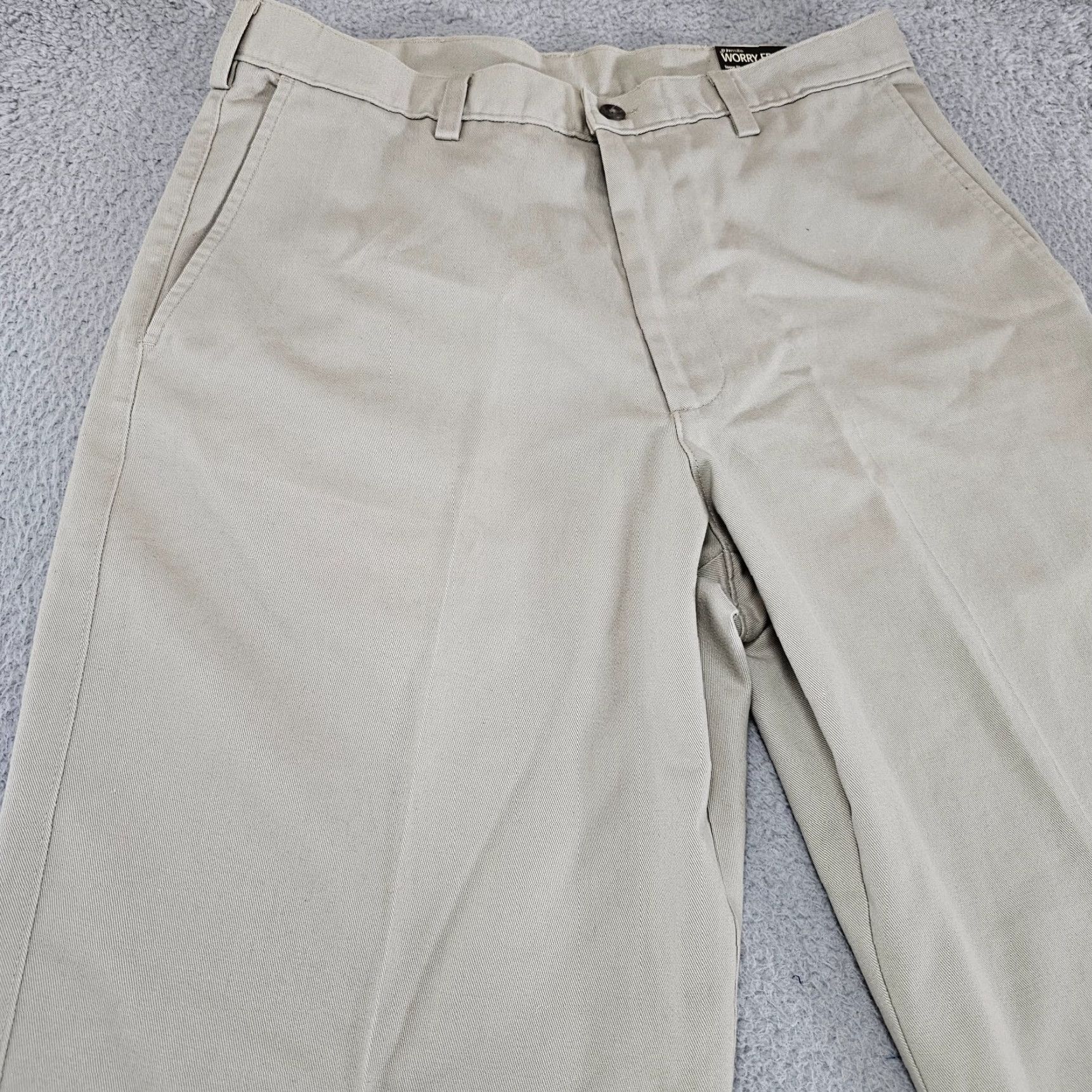 Vintage St. John's Bay Pants Mens Size 32x31 Khaki Relaxed Fit Chino Flat Front 100% Cotton Size US 32 / EU 48 - 2 Thumbnail