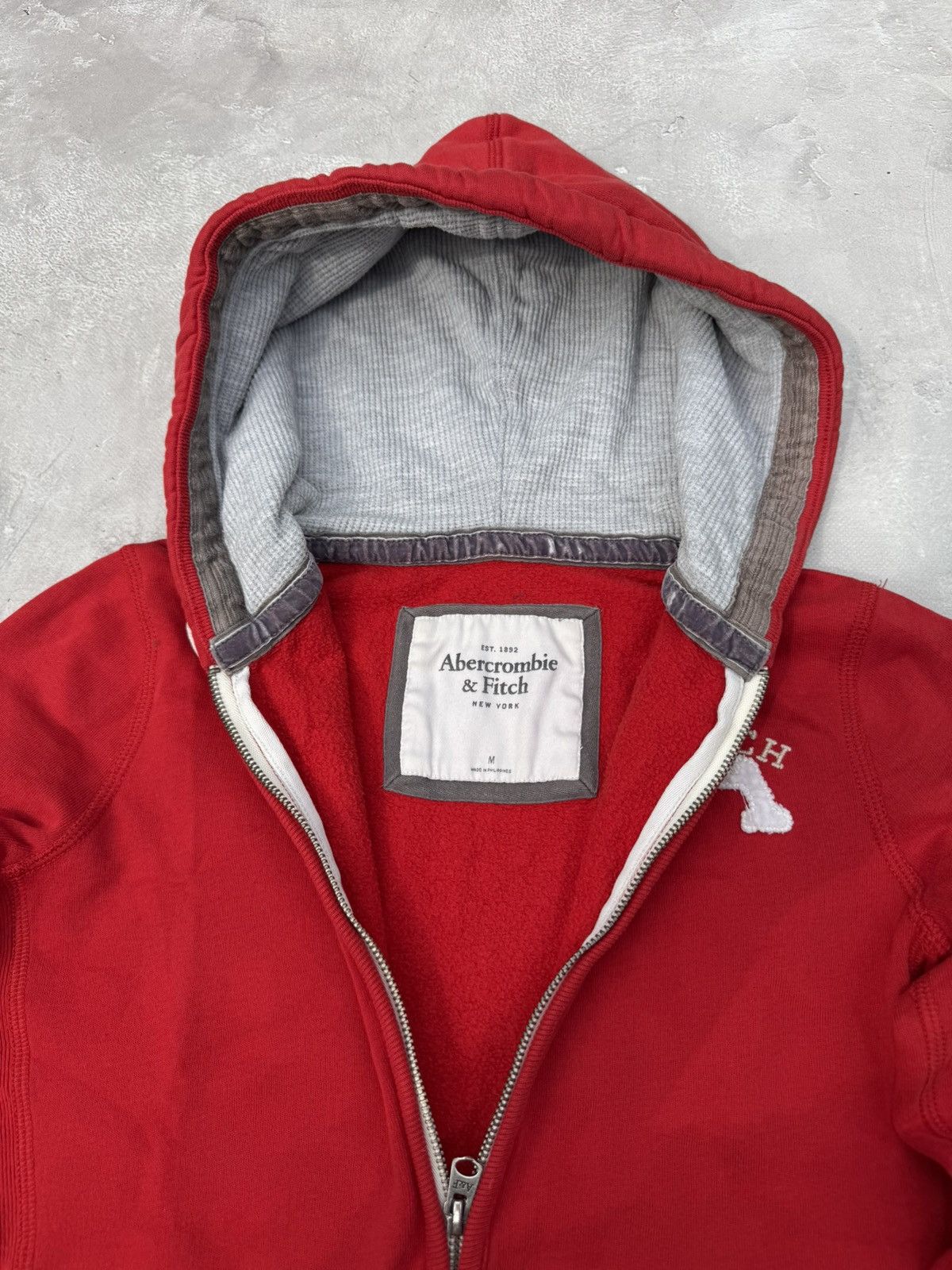 Abercrombie & Fitch Vintage Abercrombie Fitch Y2k Red Zip Hoodie Size M / US 6-8 / IT 42-44 - 12 Thumbnail
