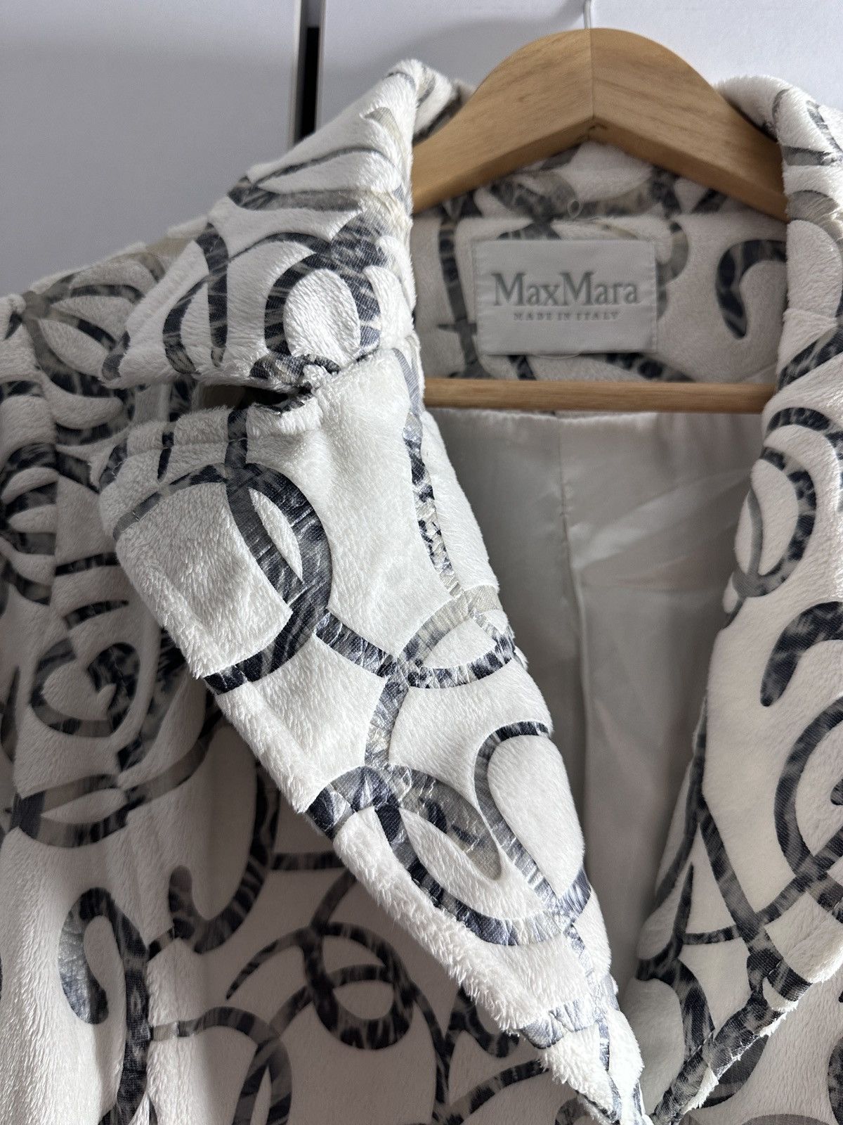 Max Mara Max Mara Abstract Print Wool Coat Size S / US 4 / IT 40 - 3 Thumbnail