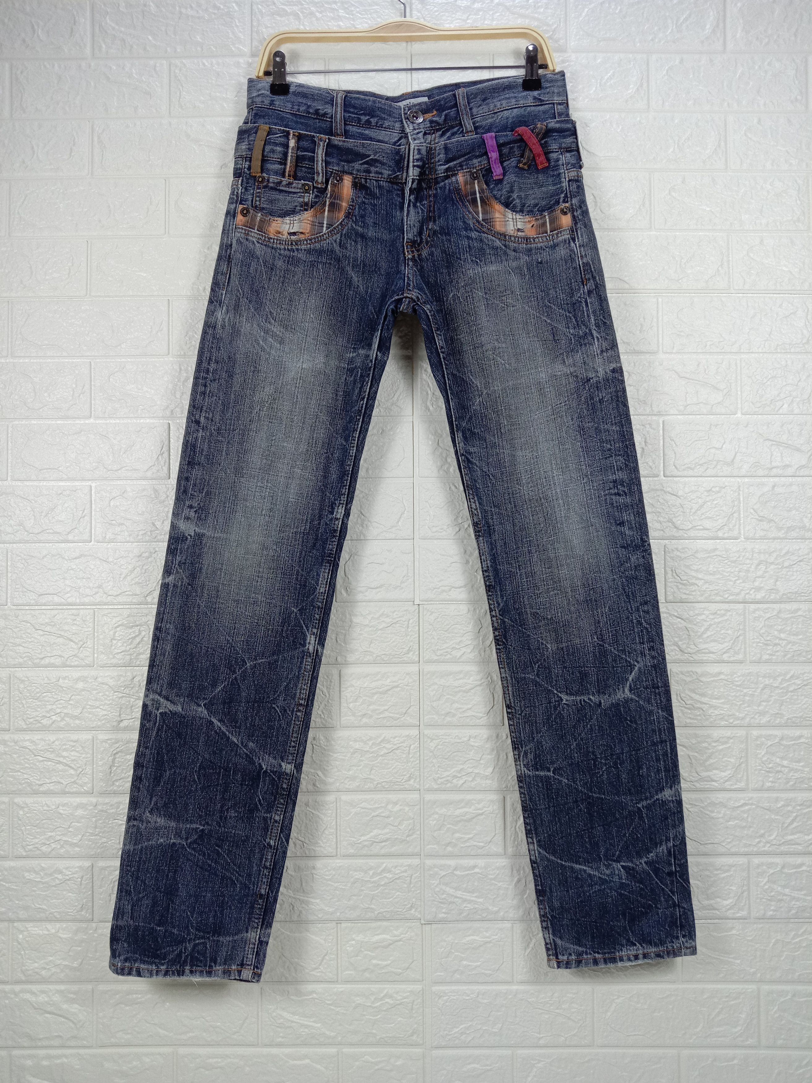 Japanese Brand Vintage Japanese Sirmione Hybrid Double Waist Jeans Size US 31 - 1 Thumbnail
