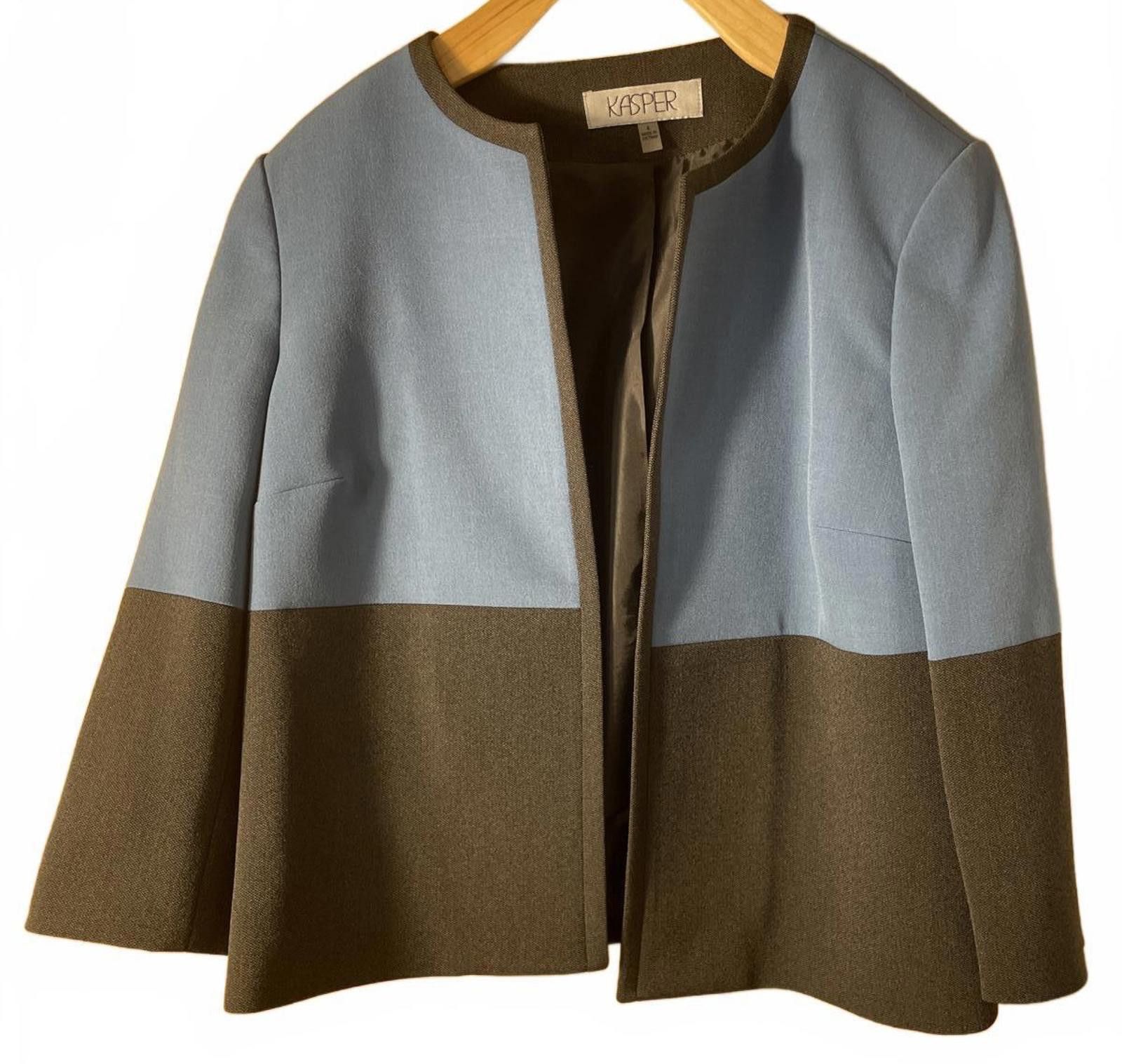 Other Kasper Blazer Women's Sz 4 Gray Brown Normcore Career Size S / US 4 / IT 40 - 2 Thumbnail