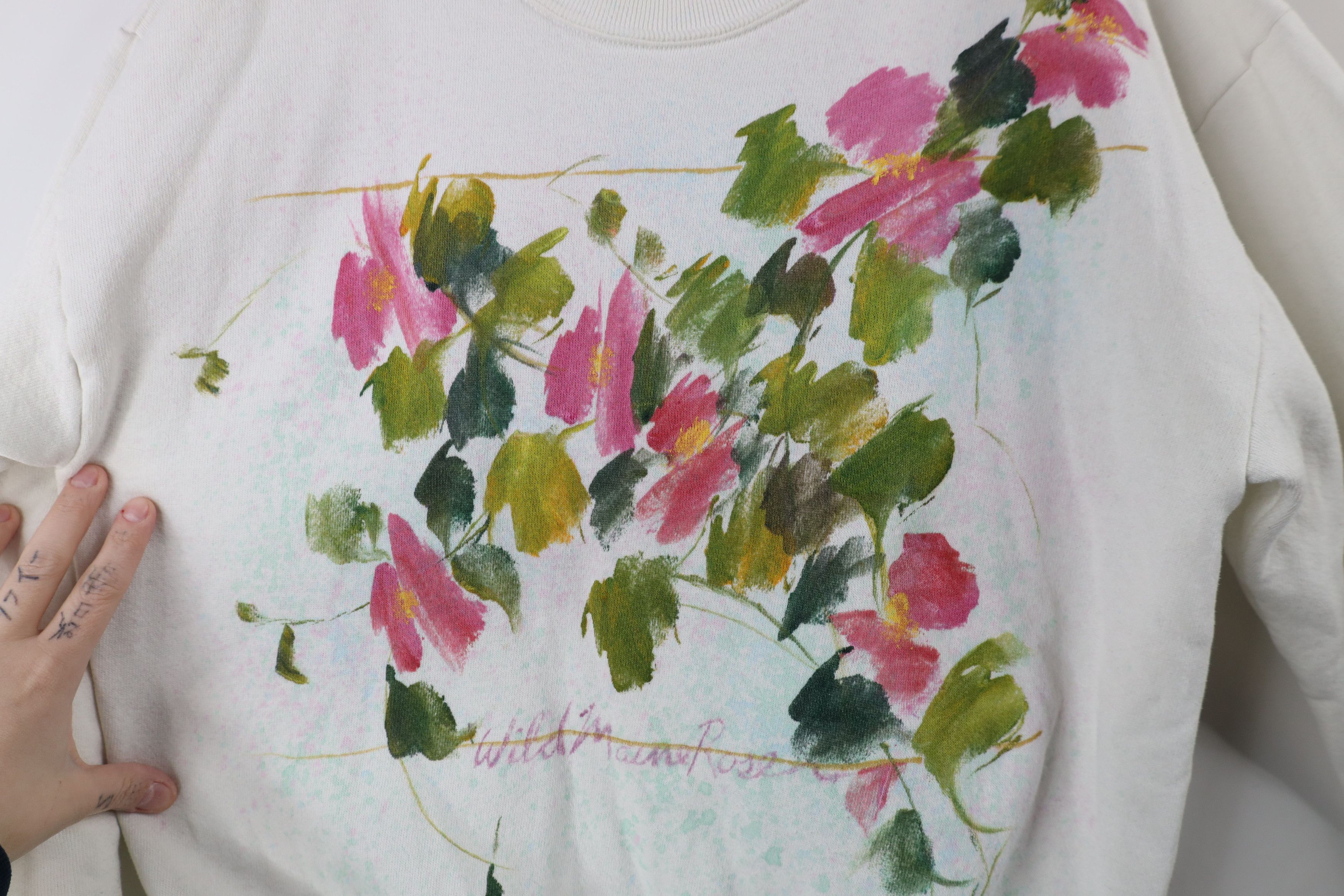 Vintage Vintage 90s Streetwear Wild Maine Rose Flower Sweatshirt USA Size M / US 6-8 / IT 42-44 - 5 Thumbnail