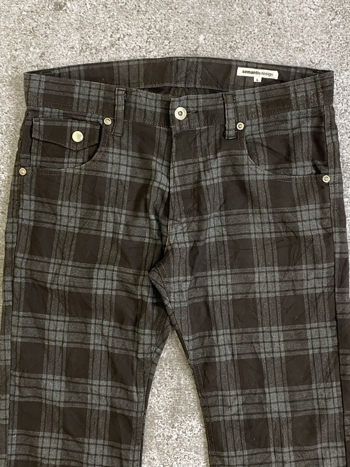 semanticdesign Semantic design tartan buckle back pants Size US 32 / EU 48 - 3 Thumbnail