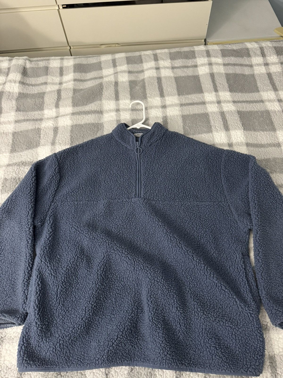 Asos Asos Blue Sherpa Quarter Zip - L Size US L / EU 52-54 / 3 - 1 Thumbnail