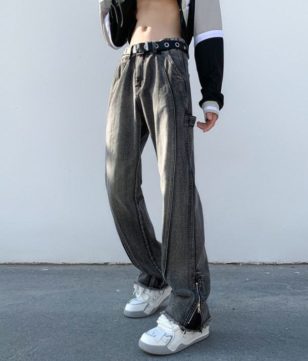 Japanese Brand Men's high street hip-hop washed distressed flared jeans Size US 32 / EU 48 - 2 Thumbnail