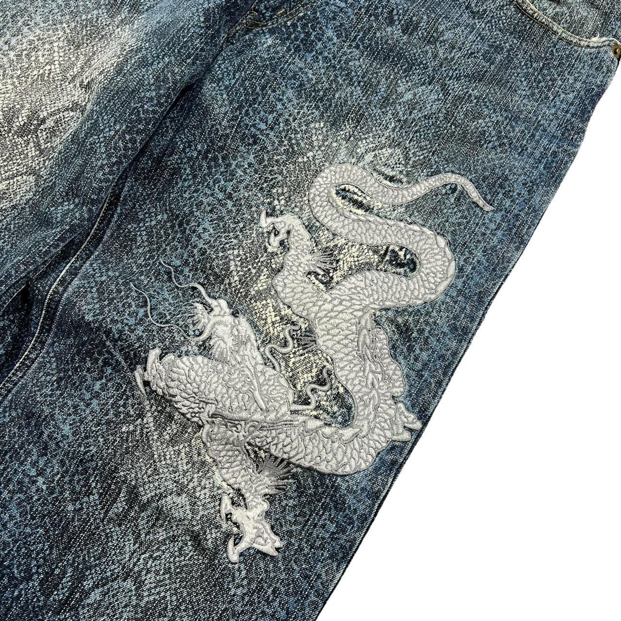 Karakuri Tamashii Karakuri Tamashii Embroidered Dragon Japanese Jeans Waist 38 Size US 38 / EU 54 - 2 Thumbnail
