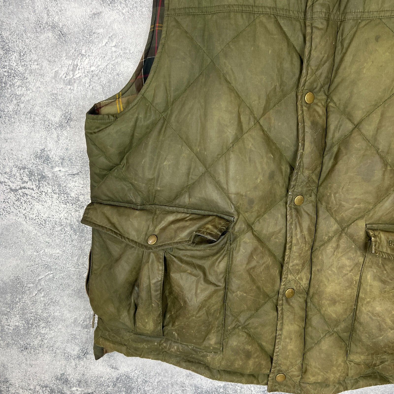 Barbour Barbour Puffer Wax Vest Men's Size XXL Green Cotton ` Size US XXL / EU 58 / 5 - 6 Thumbnail