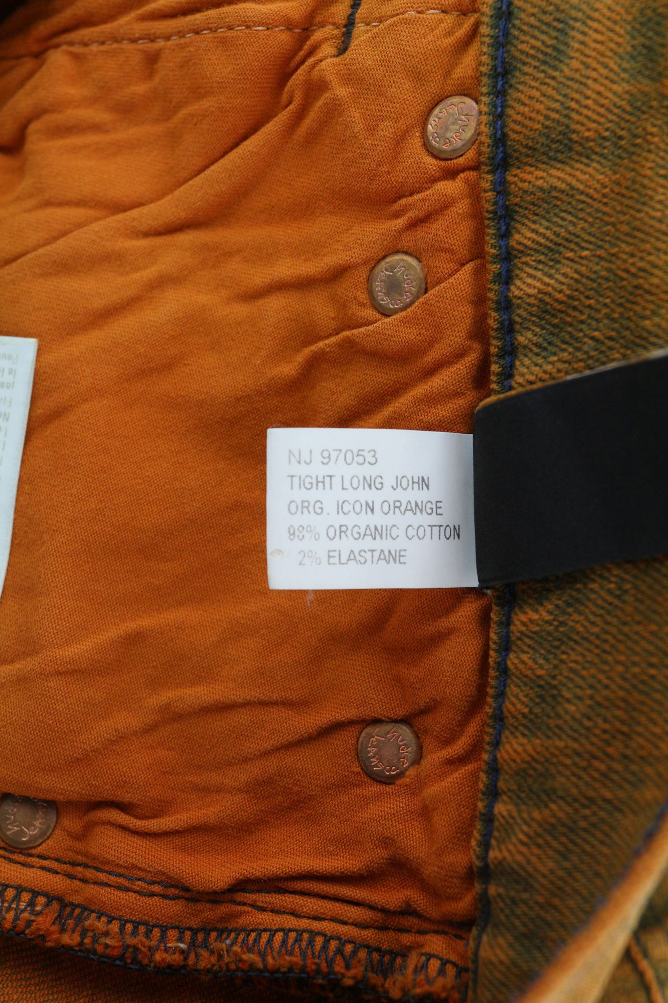 Nudie Jeans TIGHT LONG JOHN W28/L34 Organic Icon Orange Jeans 82580 Size US 28 / EU 44 - 7 Thumbnail
