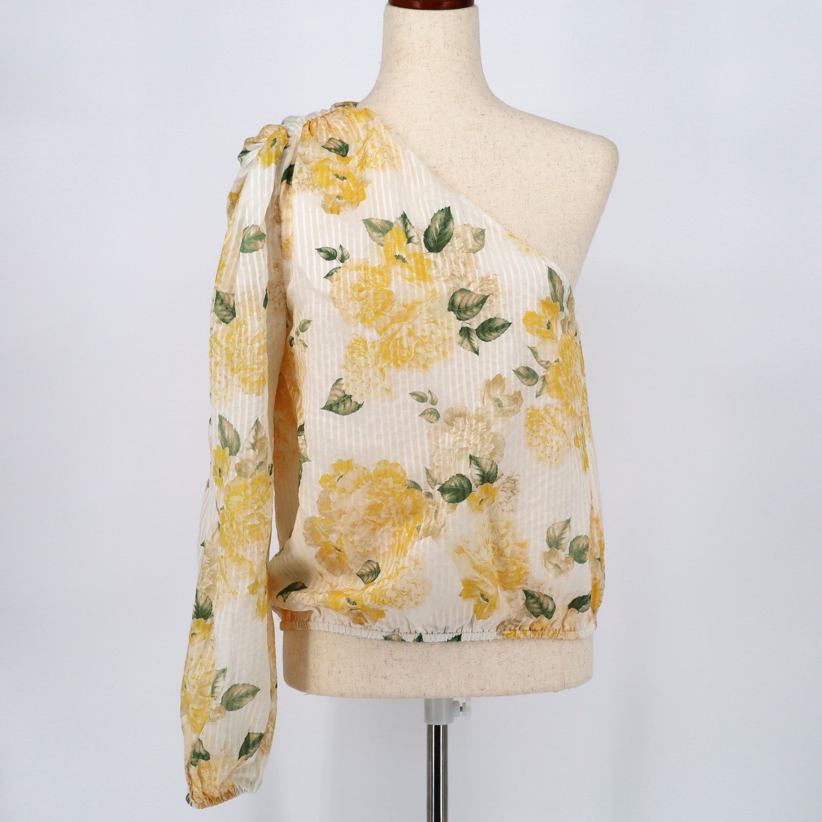 CAMI NYC Cami NYC Women Floral Yellow Silk Blend Blouson Top Size M Size M / US 6-8 / IT 42-44 - 5 Thumbnail