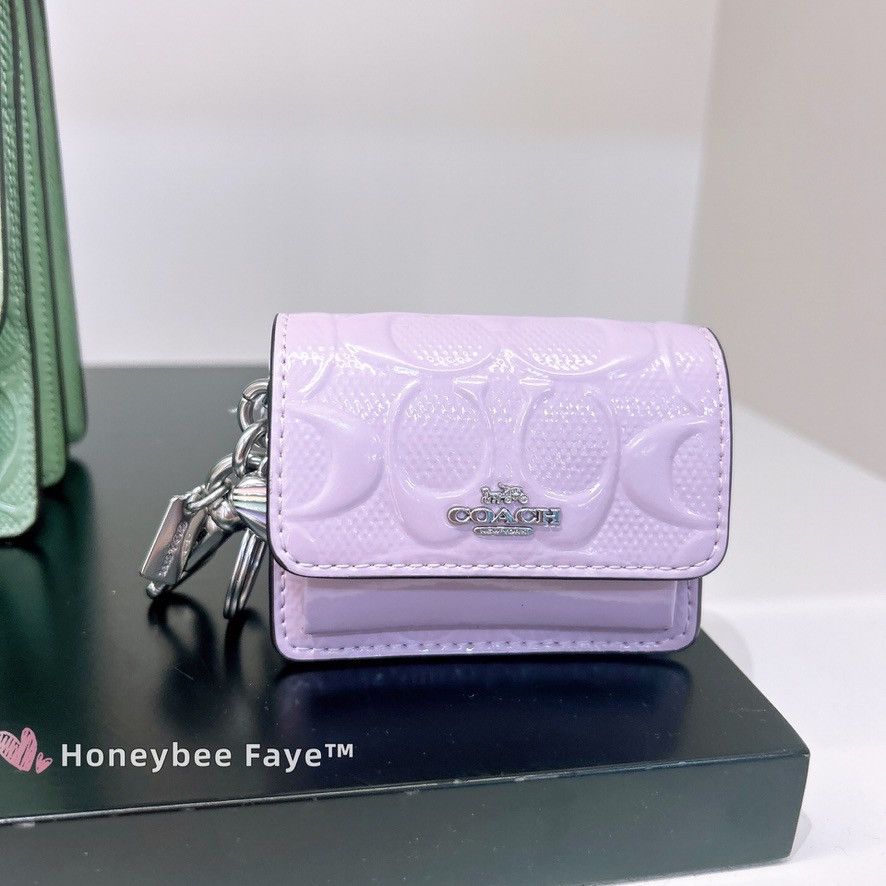 Coach Klare Bag Charm In Signature Leather With Heart Charm CDB50 Size ONE SIZE - 1 Thumbnail