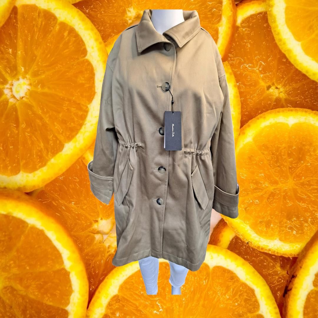 NWT Massimo Dutti Mid Length Trench Coat 6705 Size M