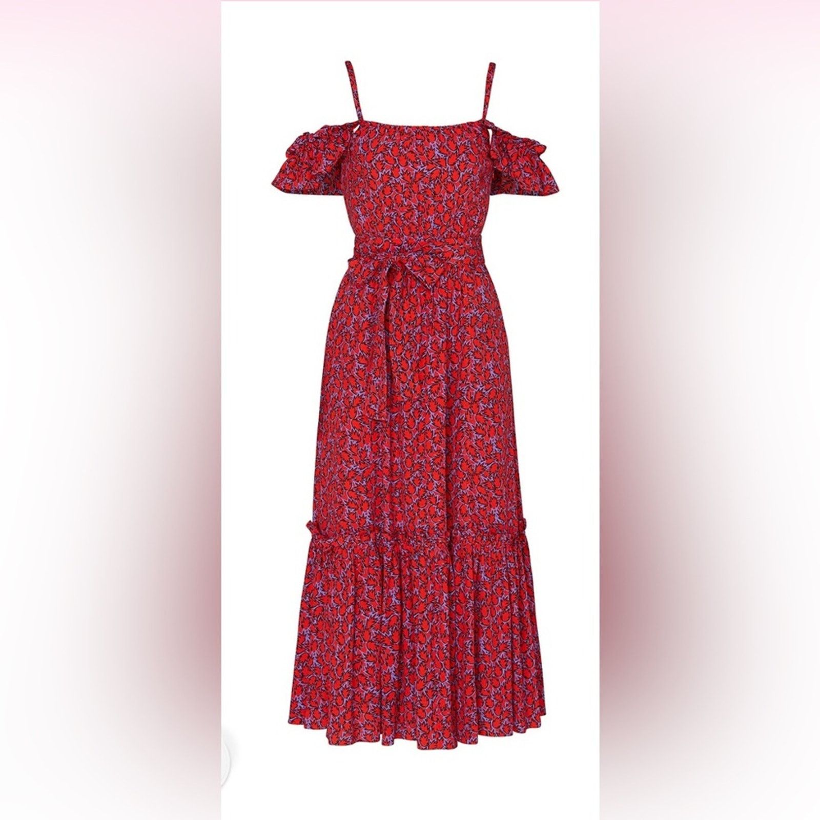 Derek Lam 10 Crosby Derek Lam 10 Crosby $585 Floral Red Maxi Skirt size 2 Size XS / US 0-2 / IT 36-38 - 4 Thumbnail