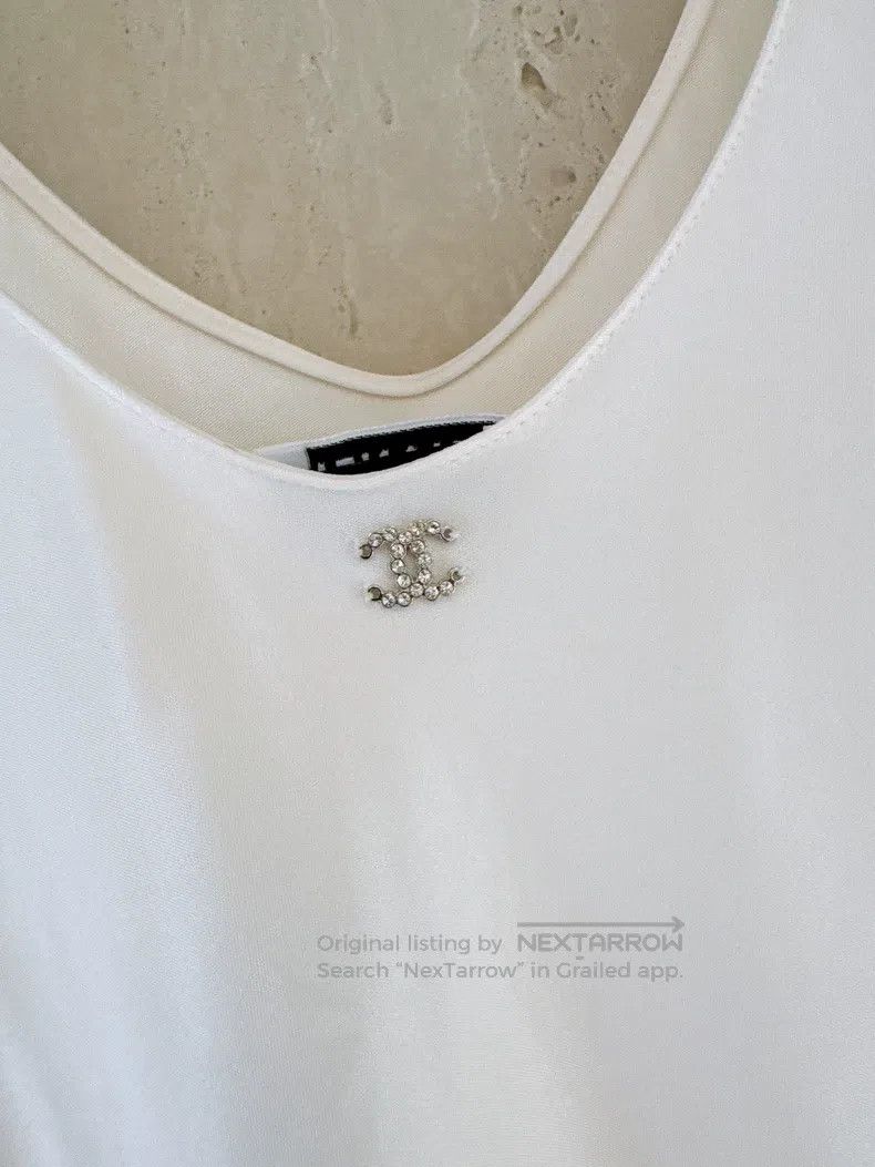 Chanel Chanel Pearly white silk dress Size XXS / US 00 / IT 34 - 6 Thumbnail