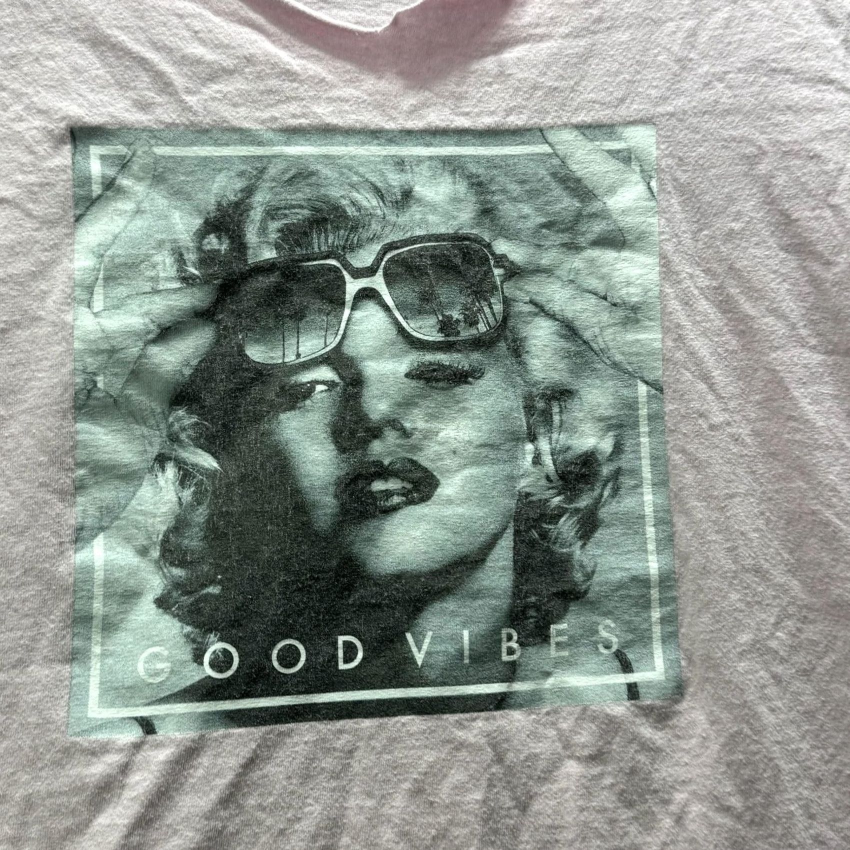 Pinko Popular Poison Shirt Mens 3XL Pink Good Vibes Retro Portrait Graphic Tee Crewneck Size US XXL / EU 58 / 5 - 3 Thumbnail